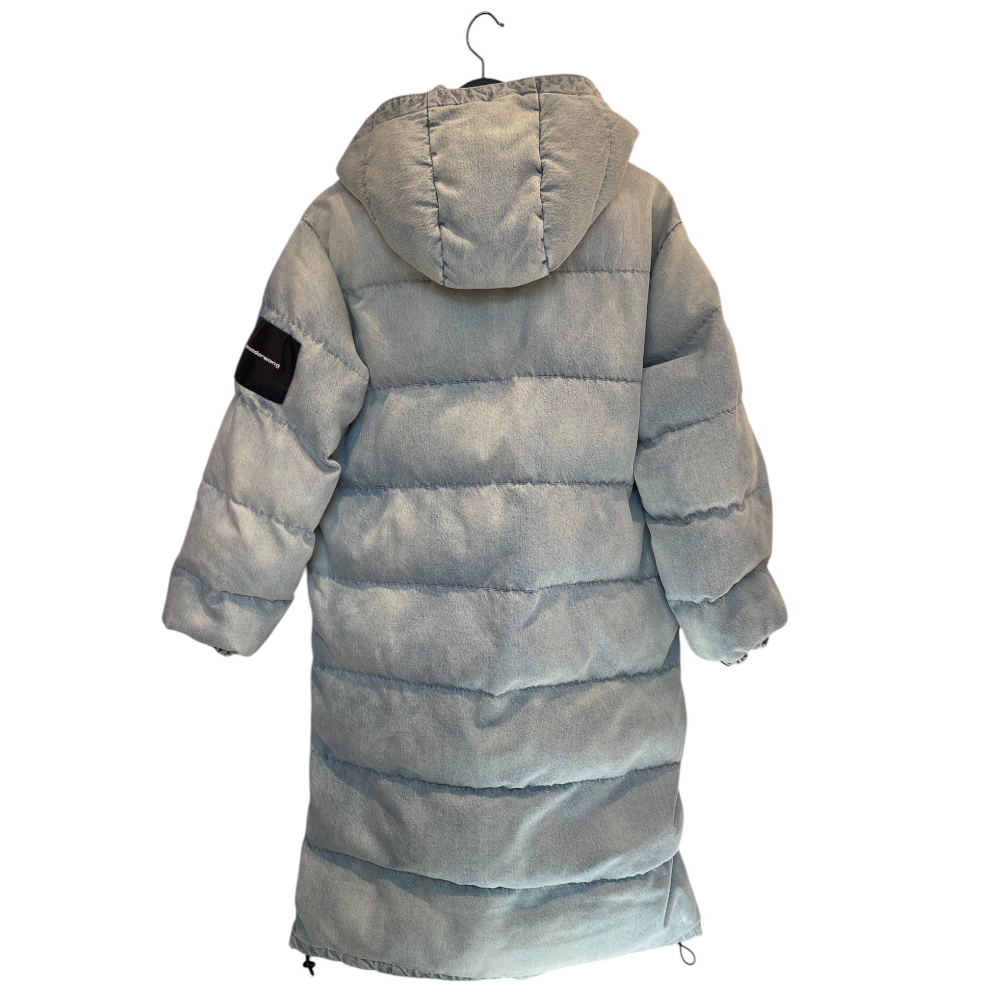 Alexander Wang/Puffer Jkt/XS/Denim/BLU/detachable hood view 2