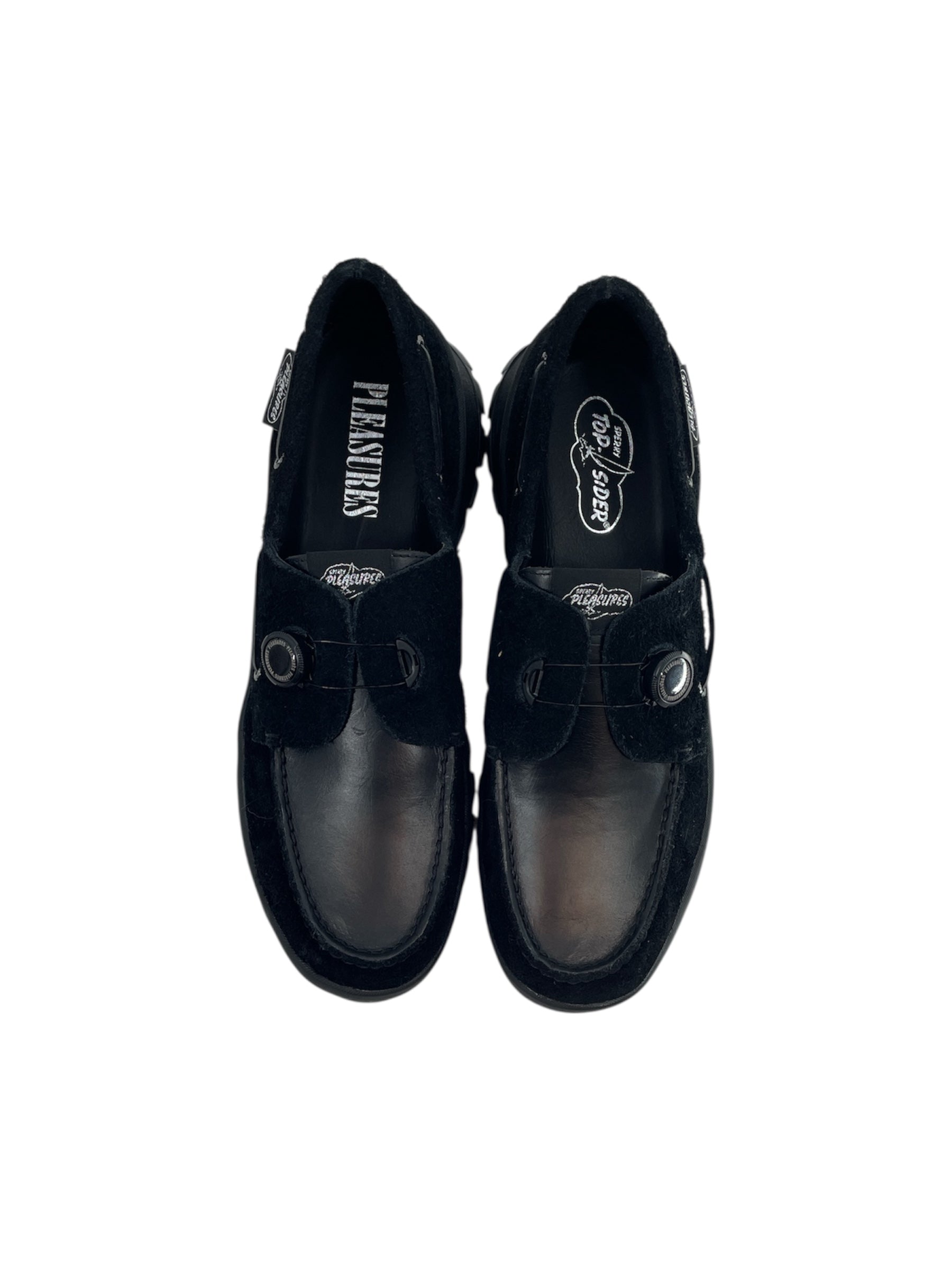 Sperry Top-Sider/Pleasures/Loafers/US 12/Suede/BLK/3 EYE VIBRAM TURN LOCK LUG view 3