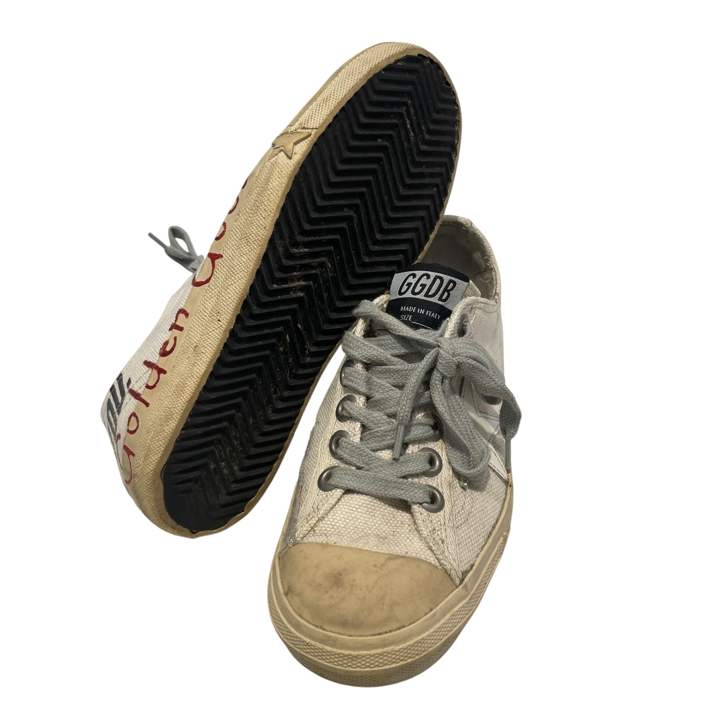 GOLDEN GOOSE/Low-Sneakers/EU 35/Cotton/CRM/GGDB VSTAR2 view 4