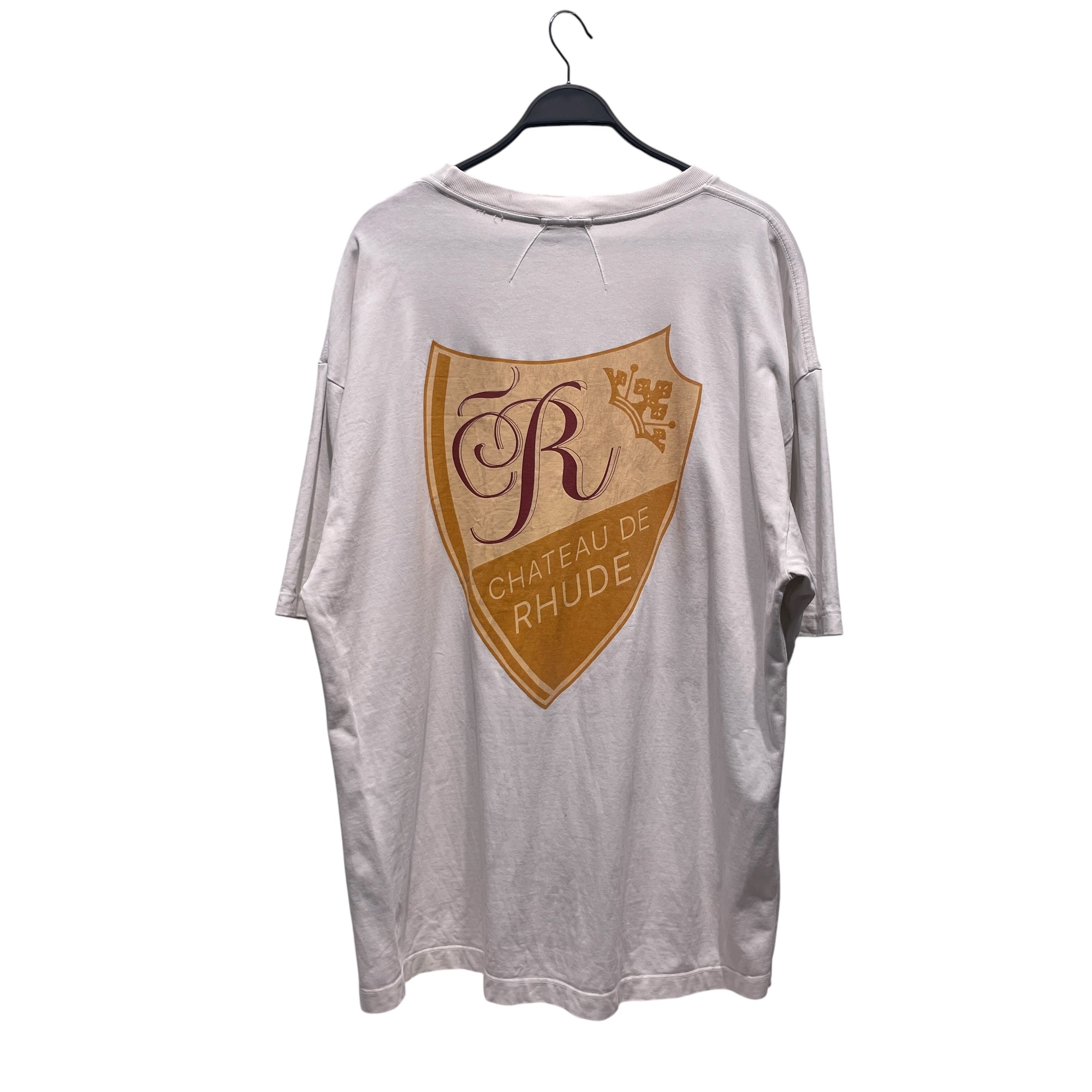 RHUDE/T-Shirt/XL/Cotton/WHT/CHATEAU DE RHUDE view 2