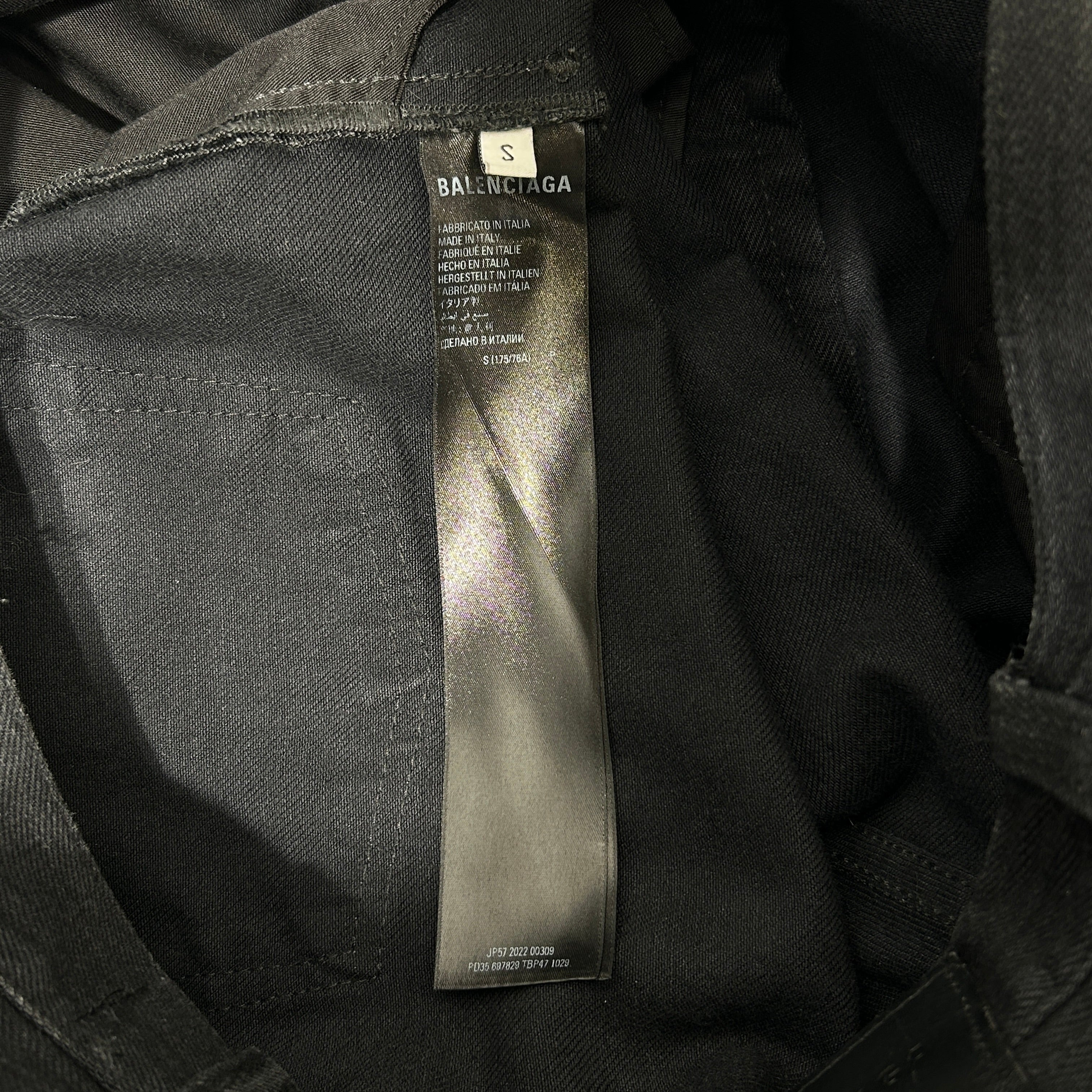 BALENCIAGA/Bootcut Pants/S/Denim/BLK/23 LOST TAPES RAW DENIM view 4