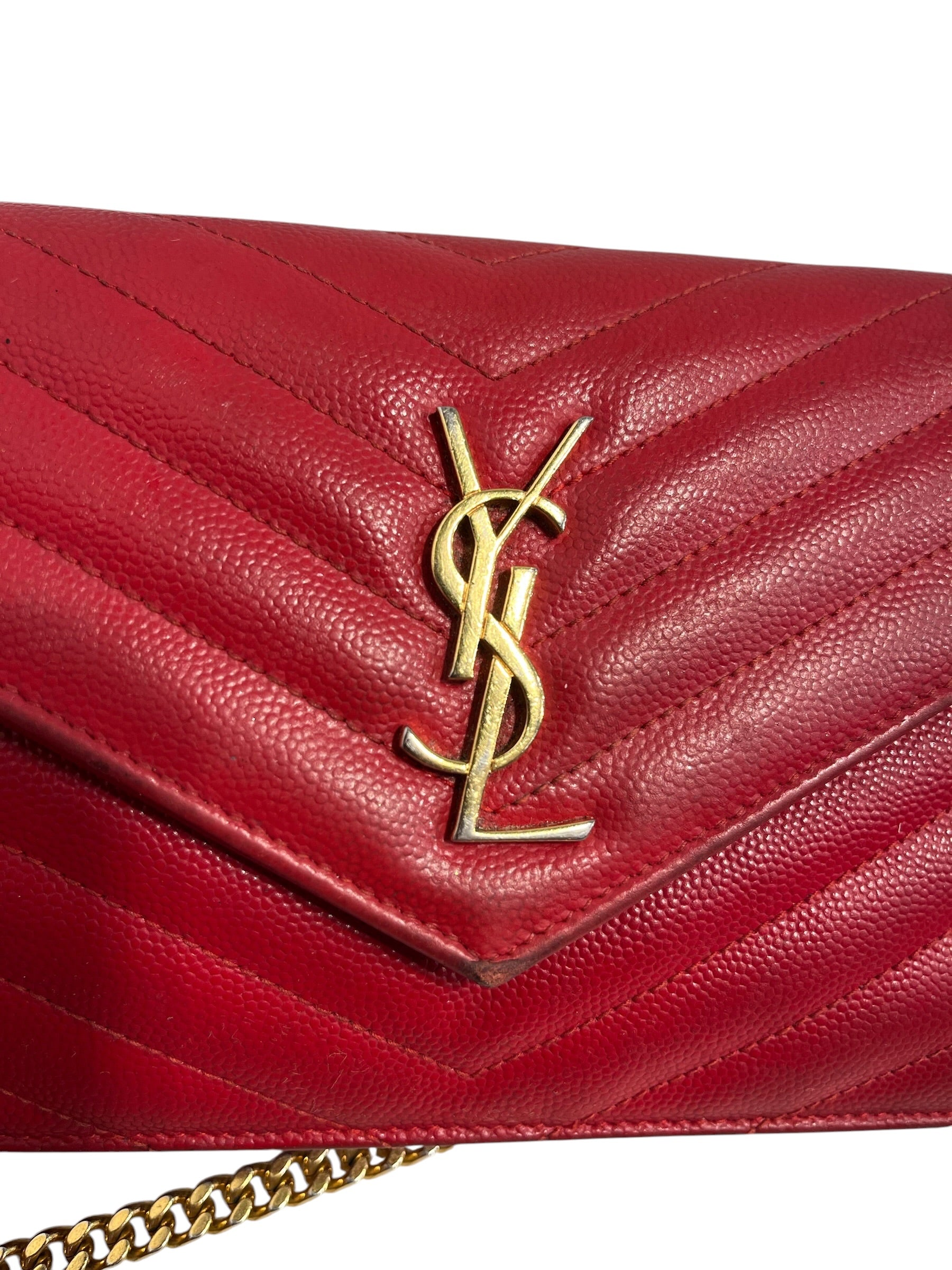 SAINT LAURENT/Cross Body Bag/Leather/RED/ view 5