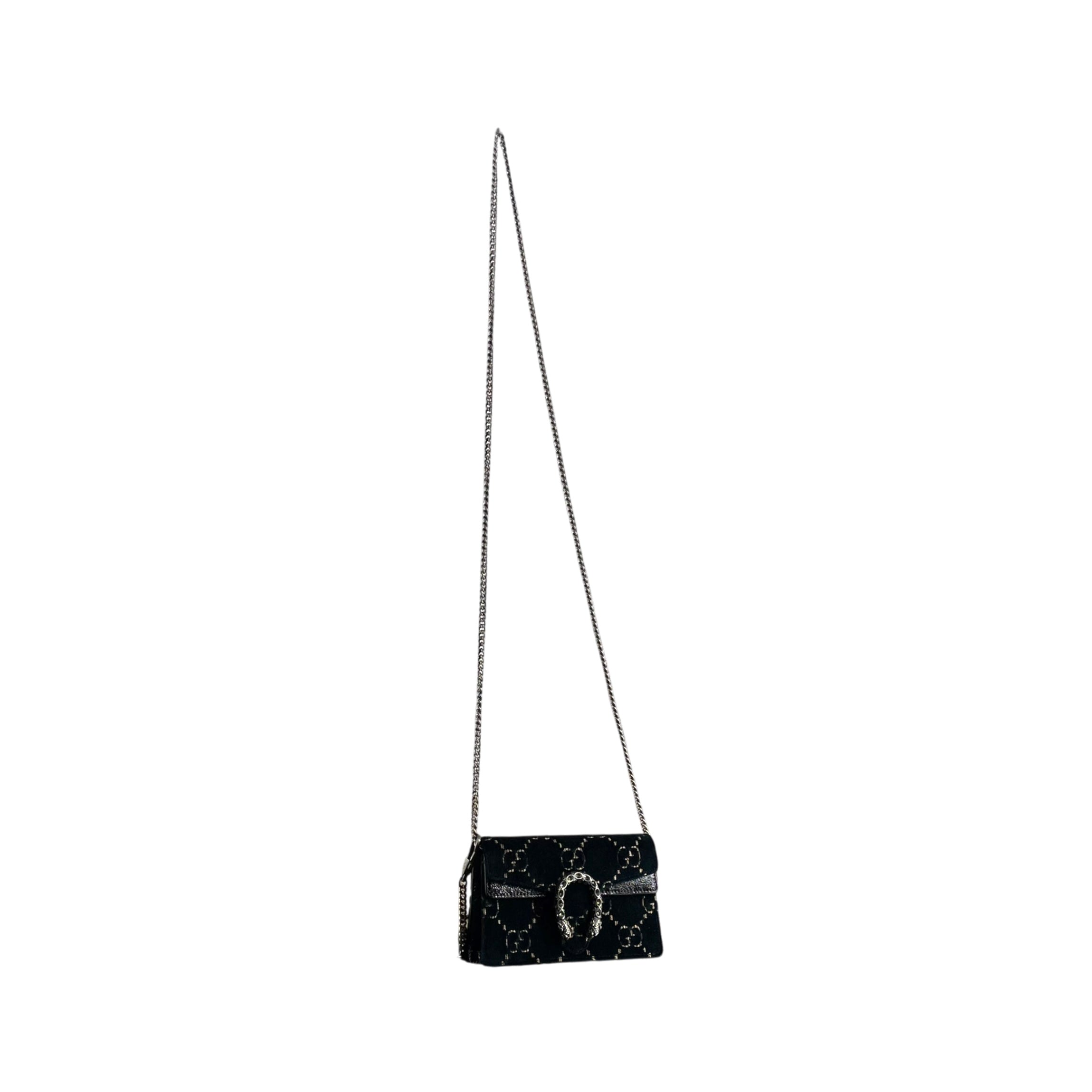 GUCCI/Cross Body Bag/Suede/NVY/4764320416/TIGER CLASP view 3