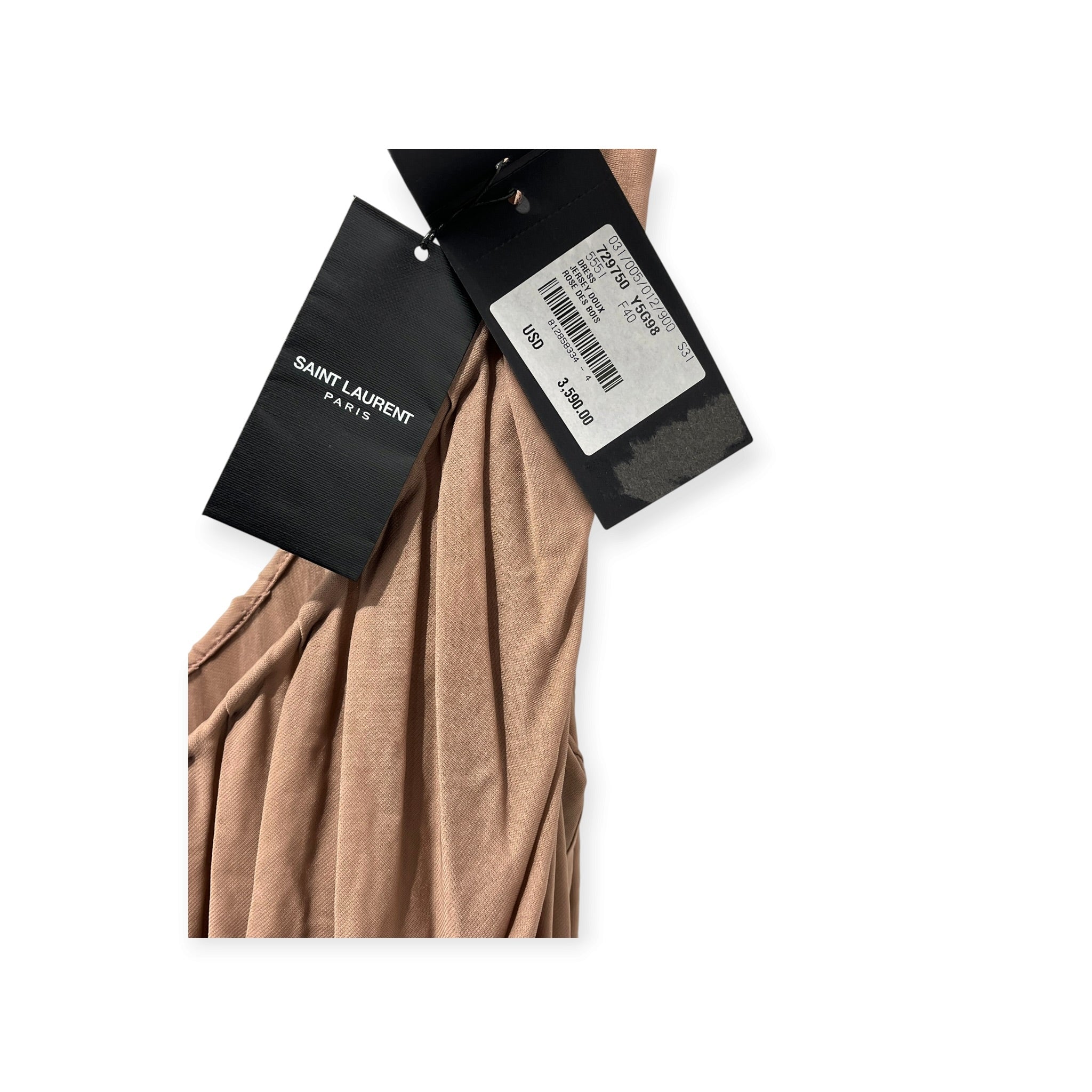 SAINT LAURENT/Dress/40/BEG/BNWT JERSEY CUPRO DRESS view 6