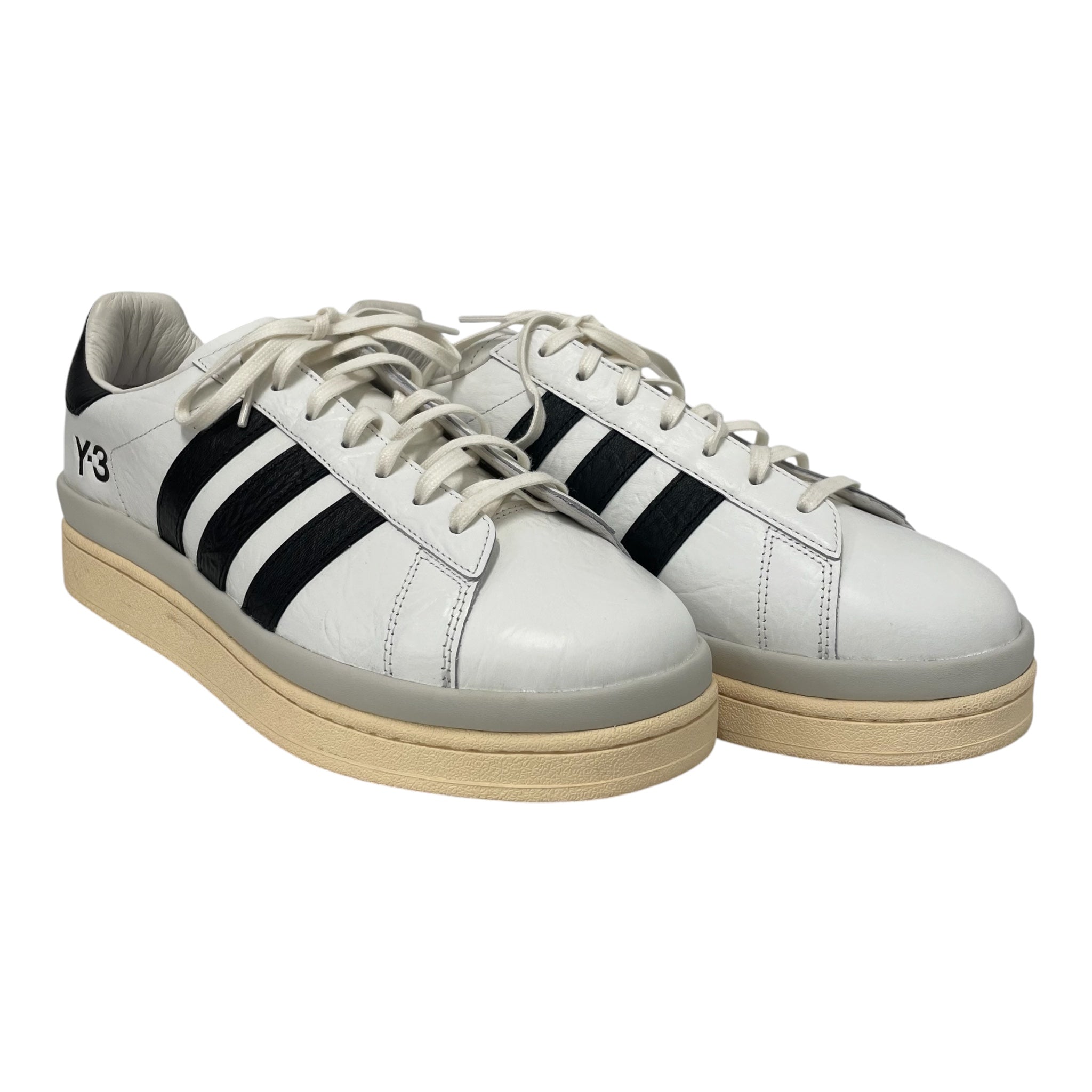 adidas/Y-3/Low-Sneakers/US 12/Leather/WHT/Platform view 1