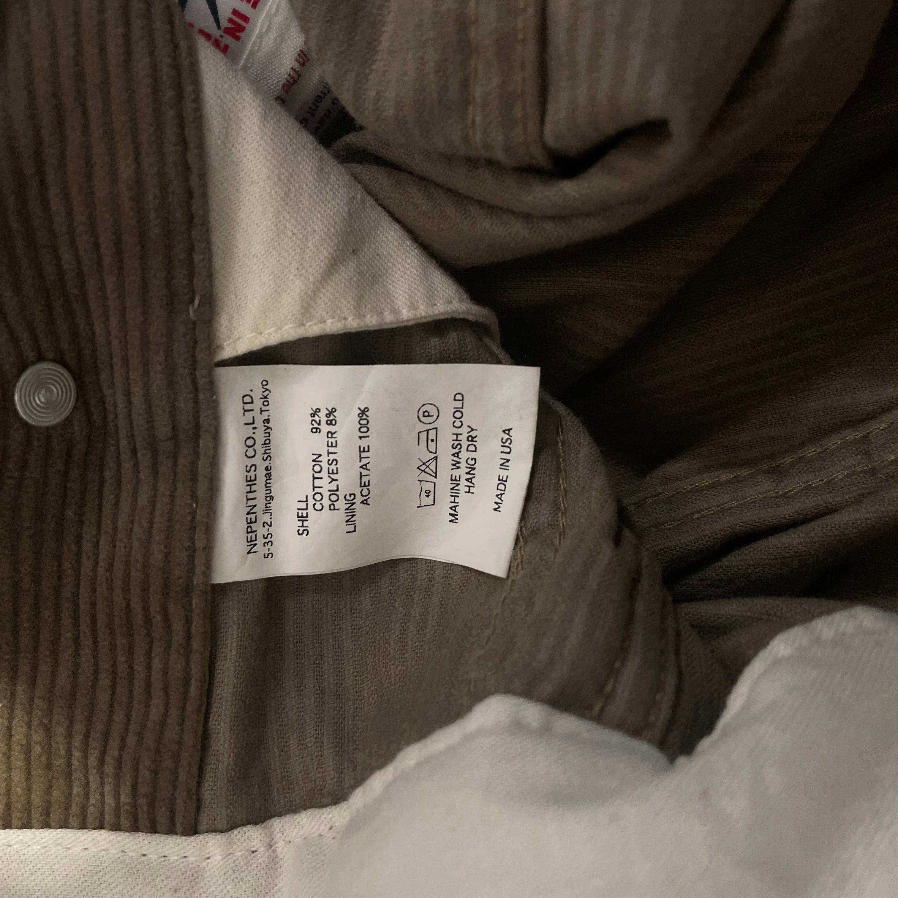 Engineered Garments/Jacket/S/Corduroy/BEG/ view 4