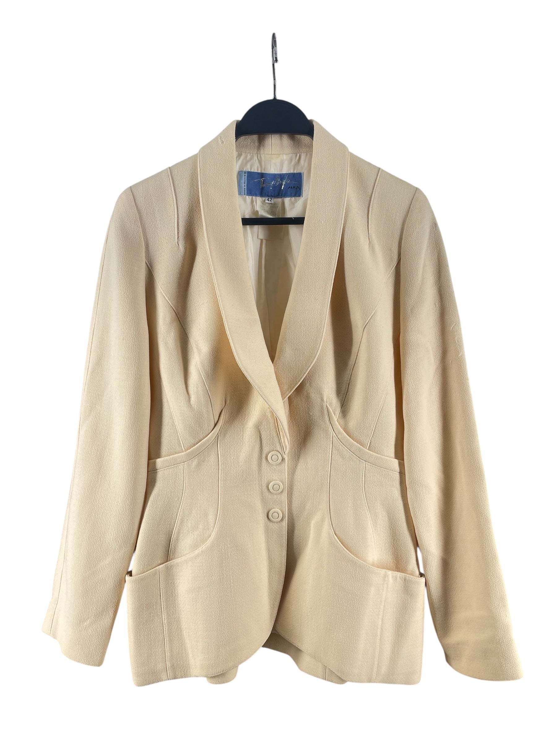 Thierry Mugler/Tailored Jkt/42/Wool/CRM/ view 1