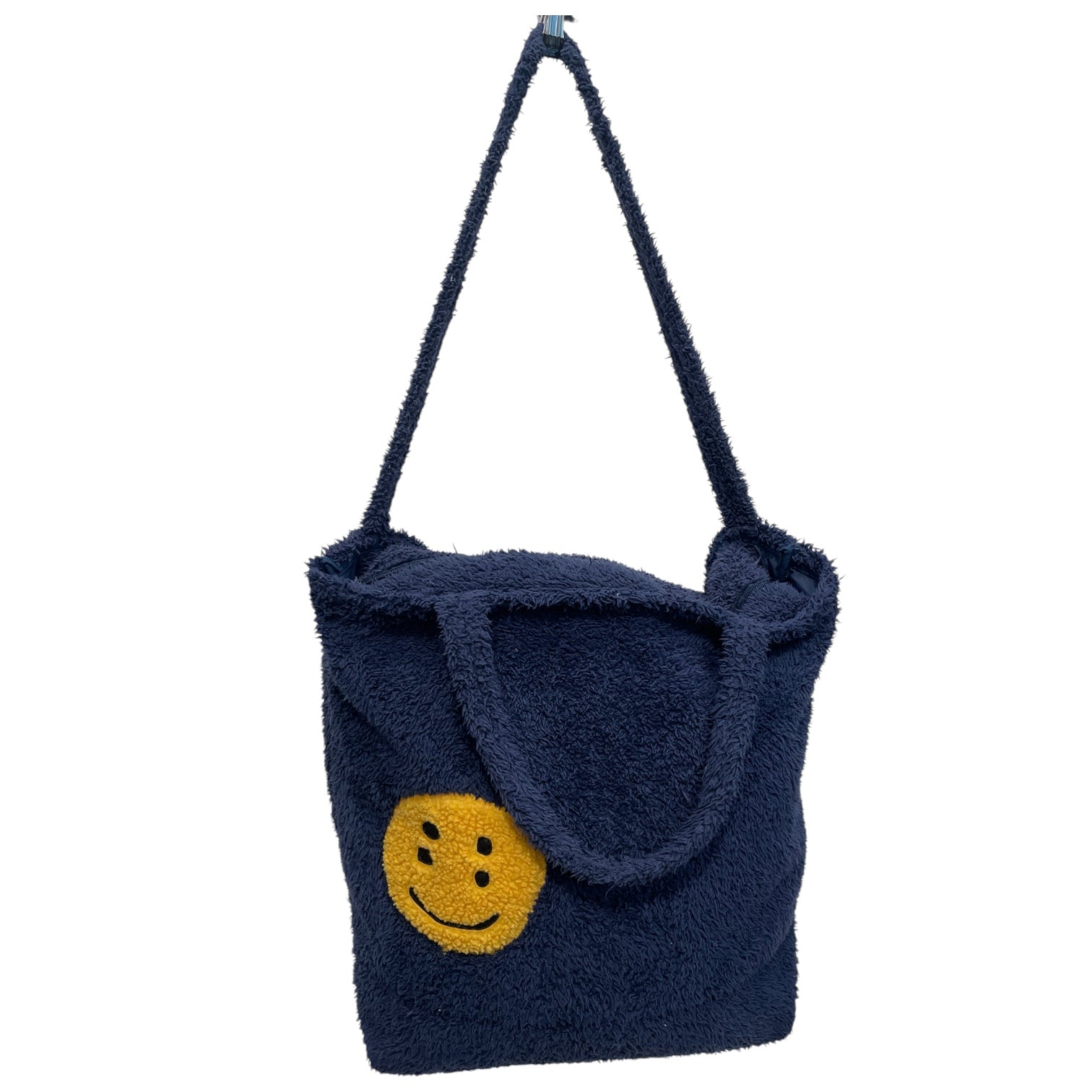 CACTUS PLANT FLEA MARKET/Tote Bag/Graphic/Cotton/NVY/SHERPA DOUBLE YLW SMILEY view 1