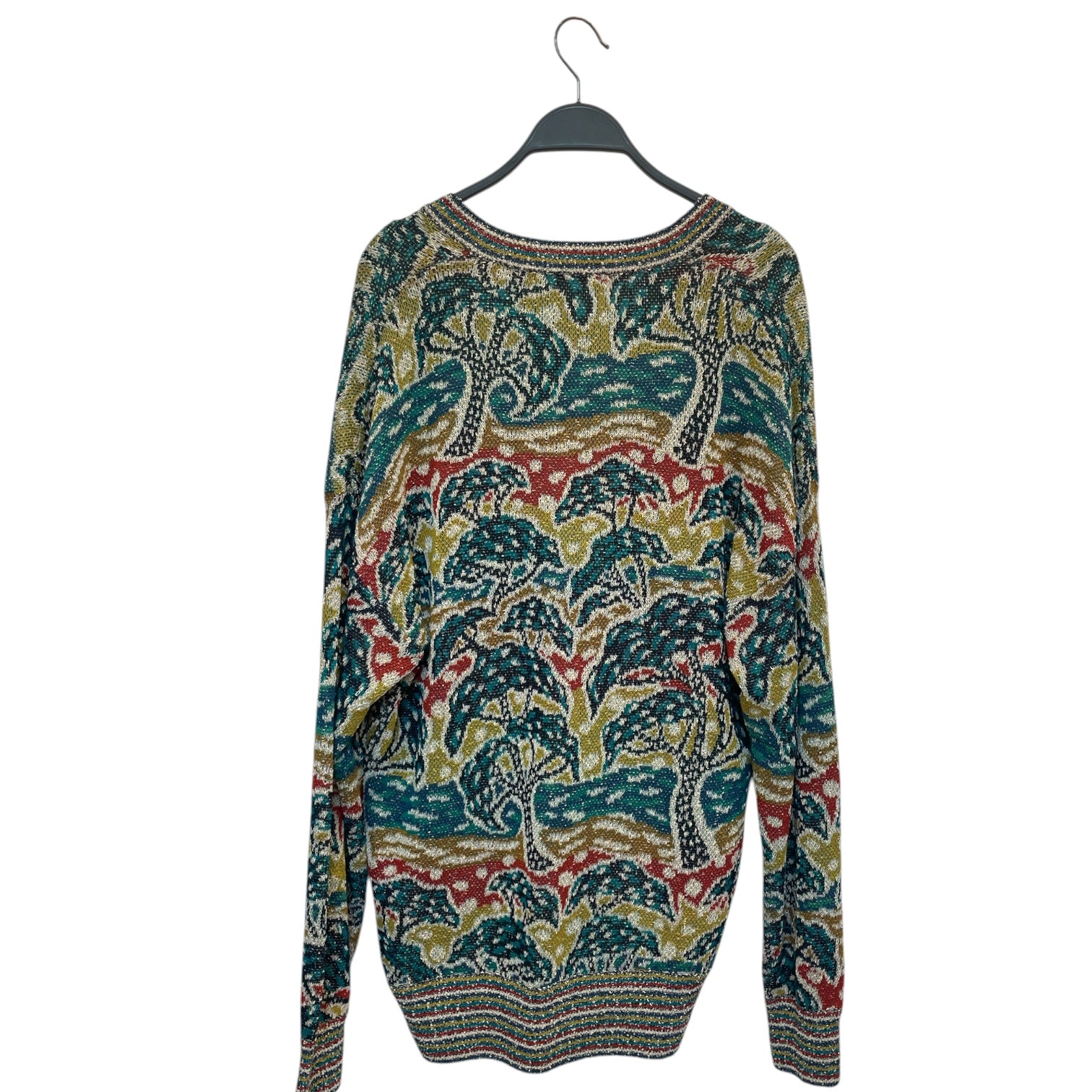MISSONI/Sweater/48/All Over Print/Cotton/BLU/TREES YEL ORN GRN CRWNCK view 2