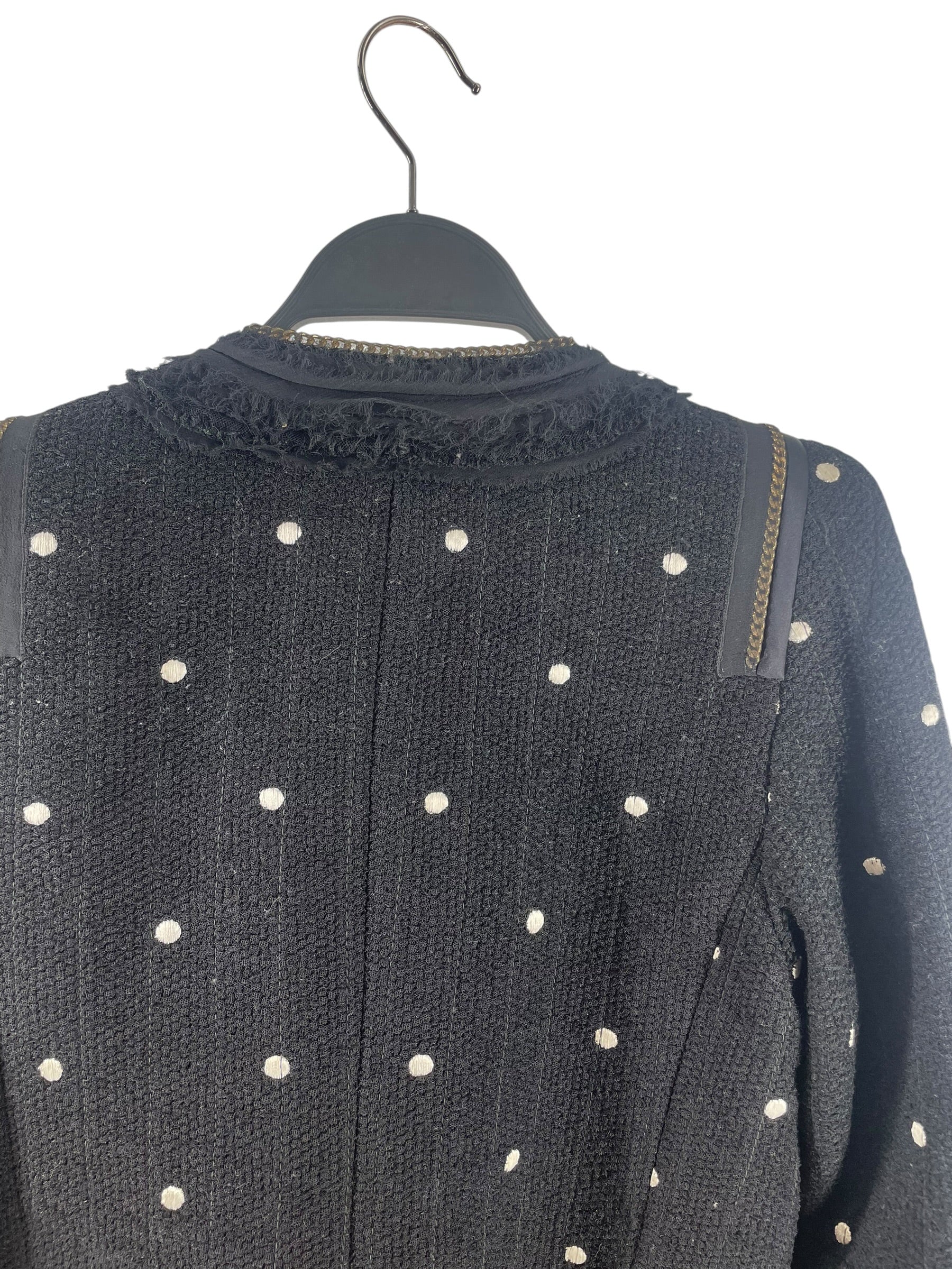 MARC JACOBS/Jacket/2/Wool/BLK/POLKA DOT GOLD CHAIN DETAILS view 4