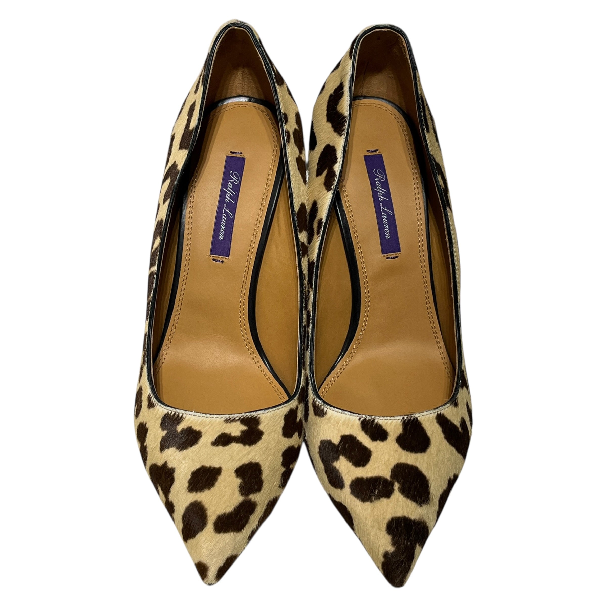RALPH LAUREN PURPLE LABEL/Heels/EU 40/Leopard/Fur/BEG/Pointed-Toe/ view 2