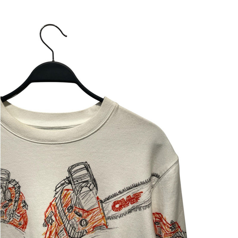 OFF-WHITE/Sweater/S/All Over Print/Cotton/WHT/CHAIN SAW