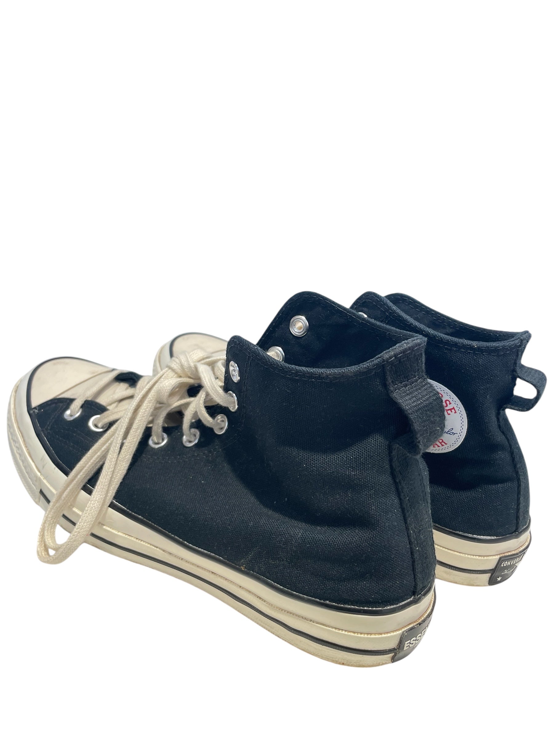 CONVERSE/FEAR OF GOD/Hi-Sneakers/US 10.5/Cotton/BLK/whi tong/essentials heel view 2