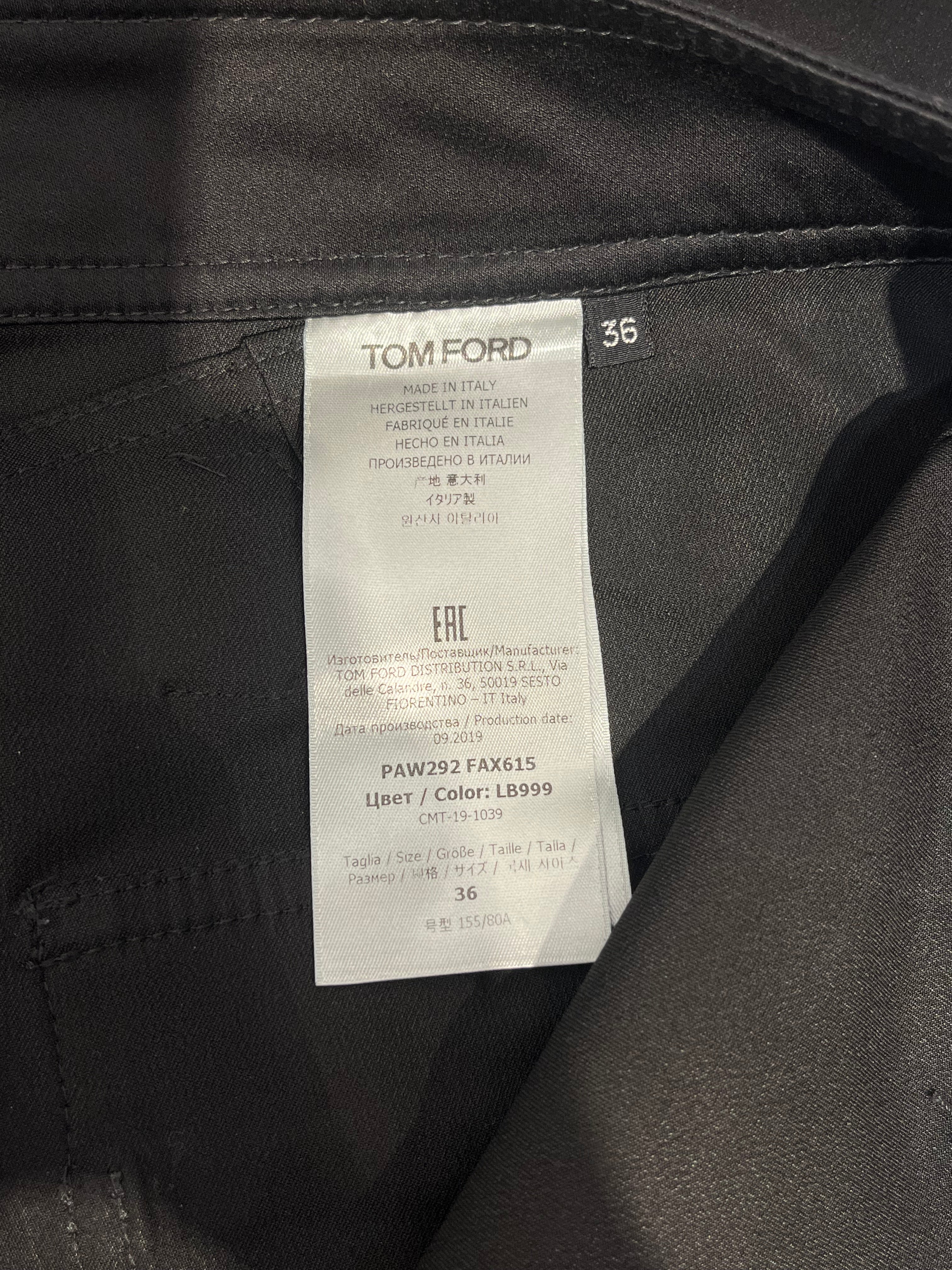 TOM FORD/Bottoms/36/Cotton/BLK/PRONG CLASP %0609792 view 4