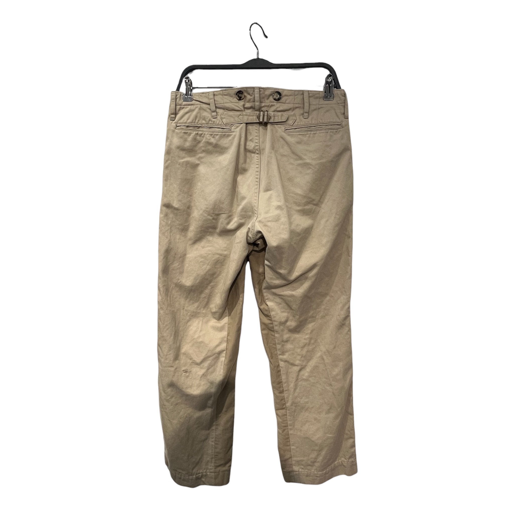 visvim/Straight Pants/S/Cotton/BEG/VS0001650 2tone w/ camo patch view 2