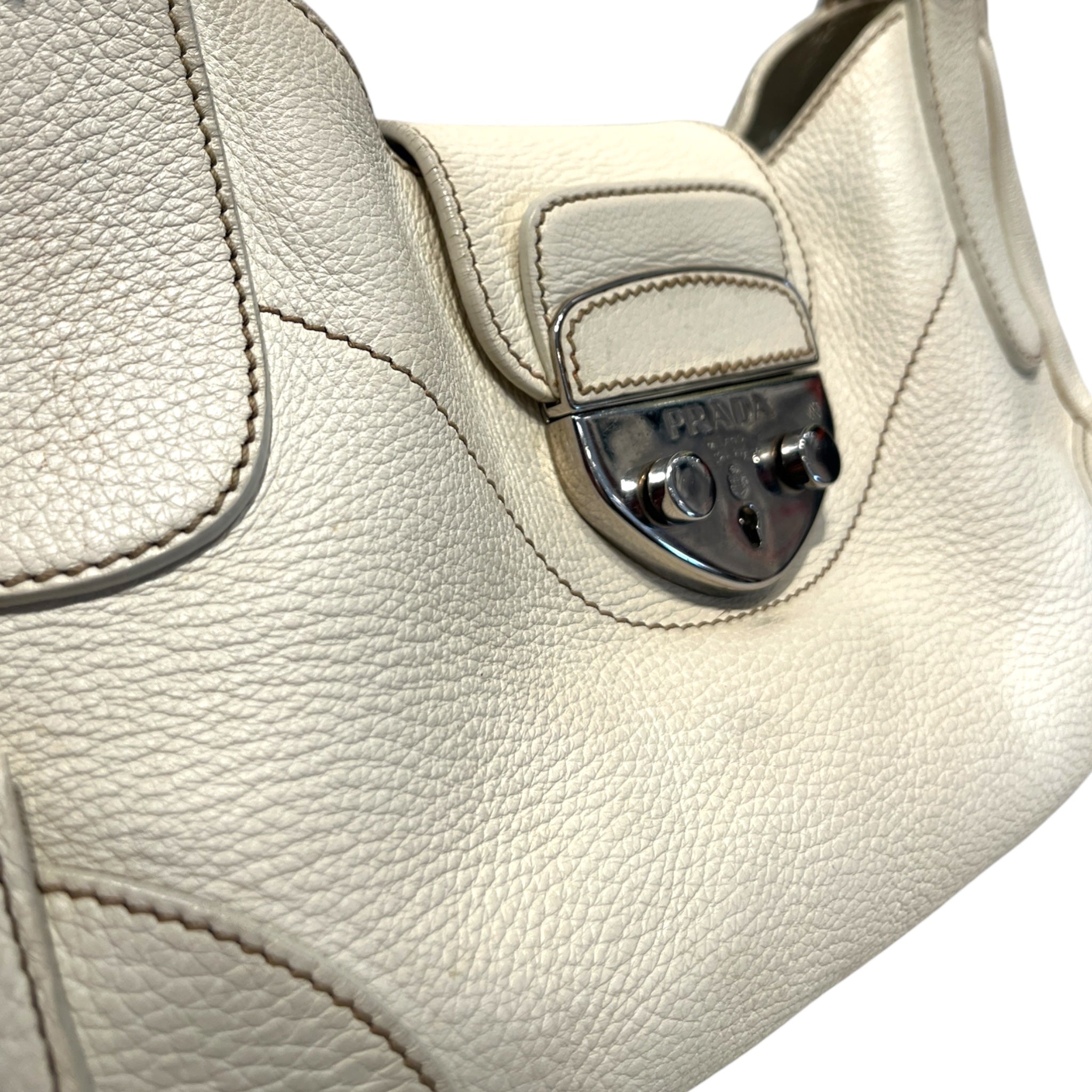 PRADA/Hand Bag/Leather/CRM/7 6 view 6