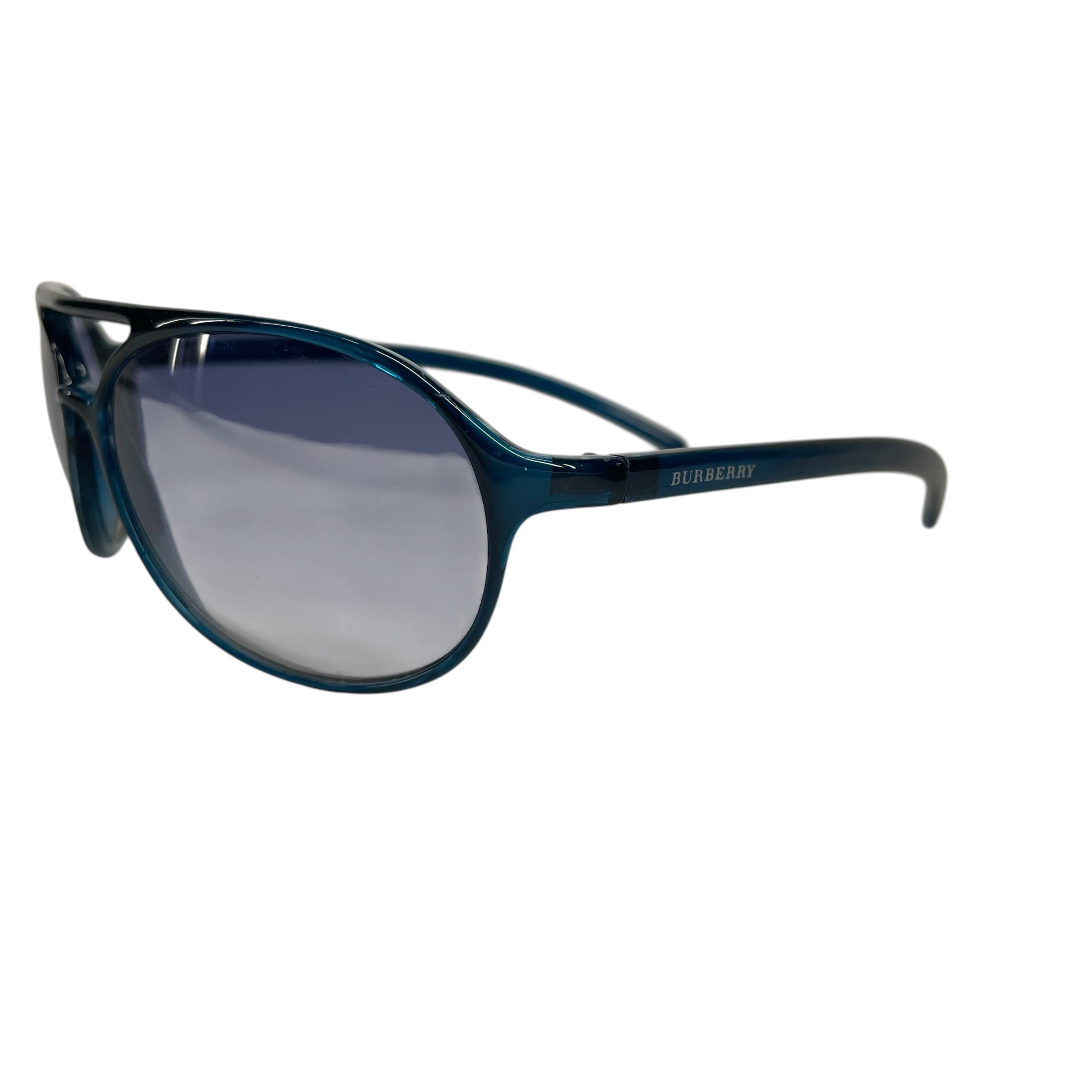 BURBERRY/Sunglasses/Plastic/BLU/TRANSLUCENT BLUE VINTAGE FRAME view 2