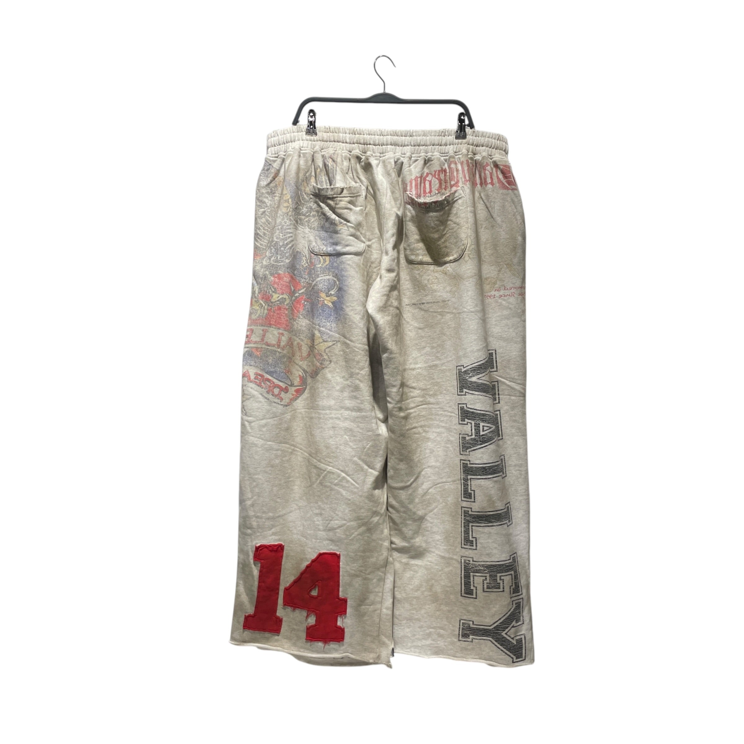 Vale/Straight Pants/XXL/Cotton/GRY/All Over Print/Crash Sweatpants view 2