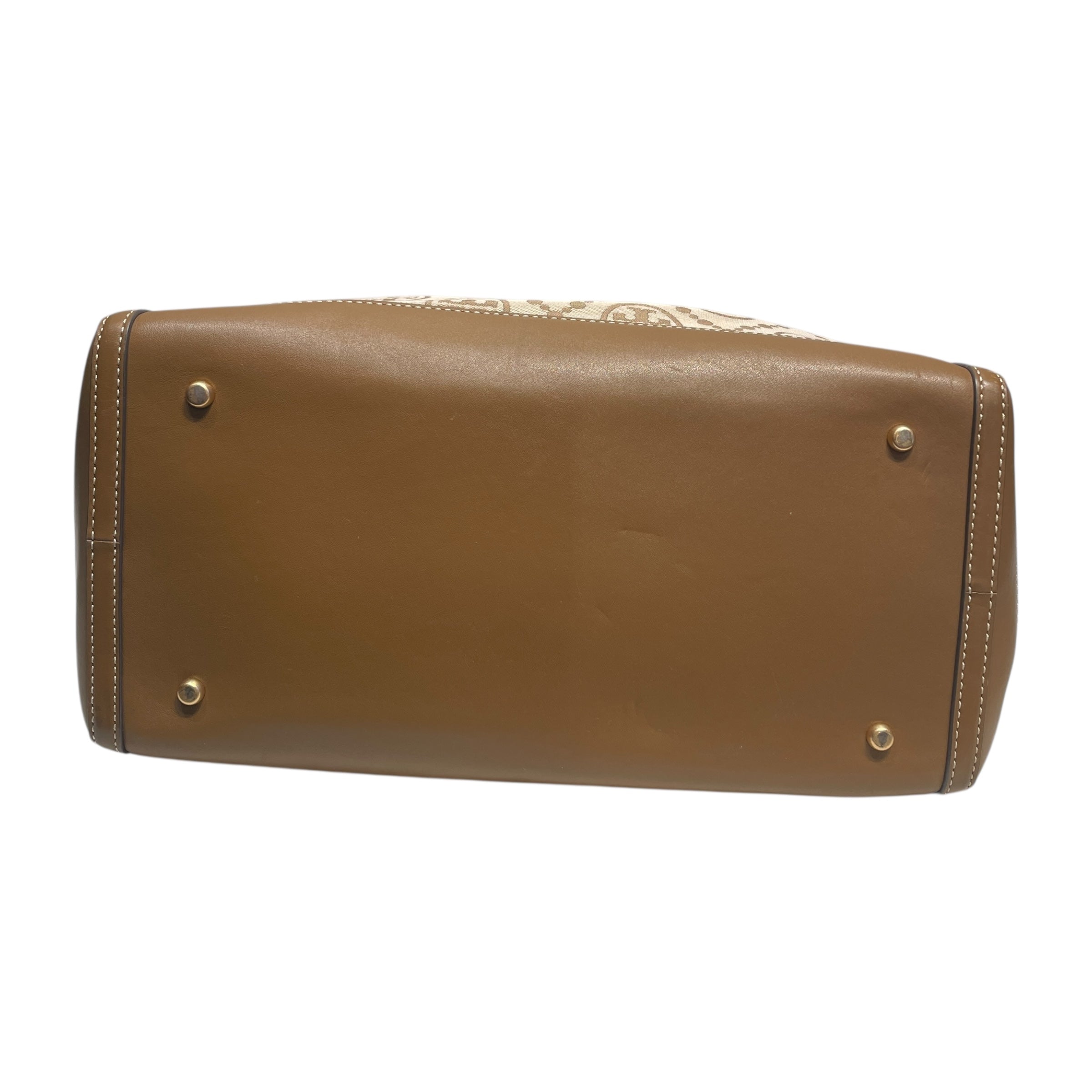 TORY BURCH/Hand Bag/Monogram/Leather/BRW/TORY BURCH JACQUARD BELL BAG view 3