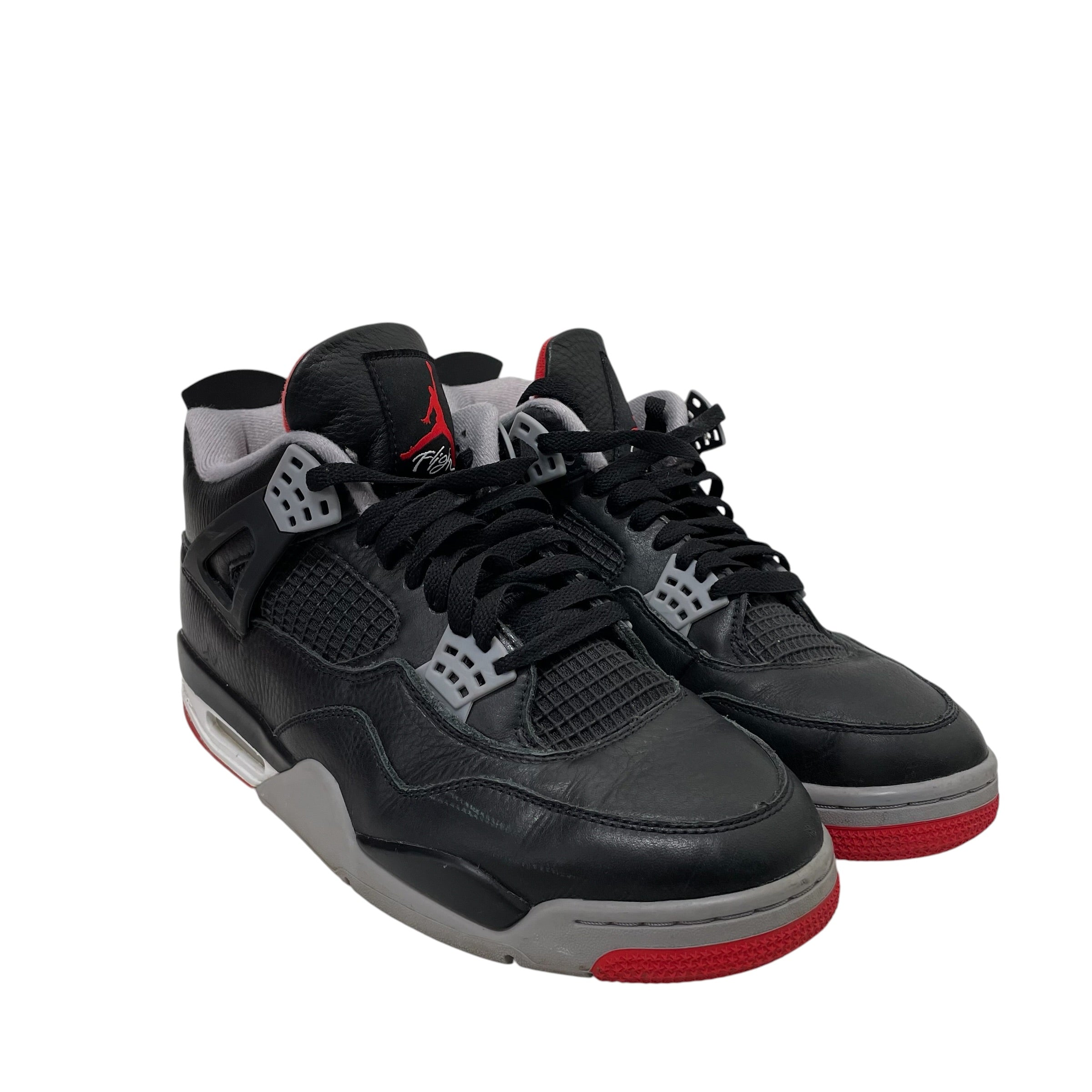 NIKE/Low-Sneakers/US 10/Leather/BLK/JORDAN 4 RETRO BRED REIMAGINED view 1