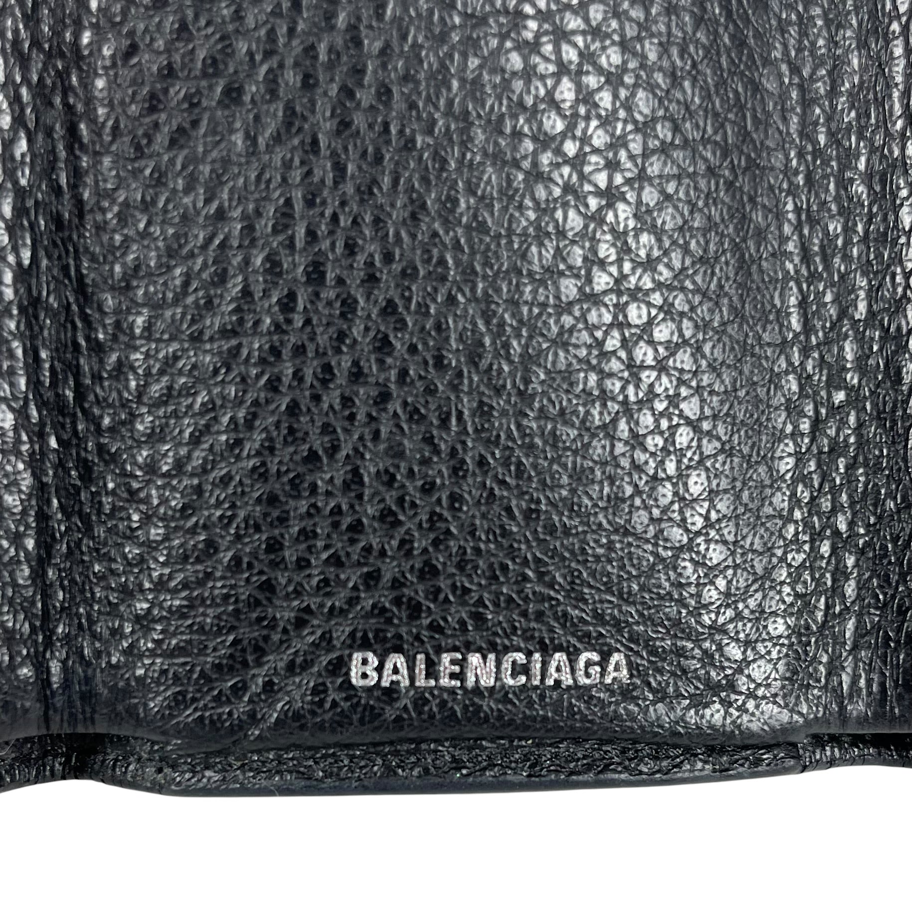 BALENCIAGA/Wallet/Lambskin/BLK/Balenciaga Logo Wallet view 3