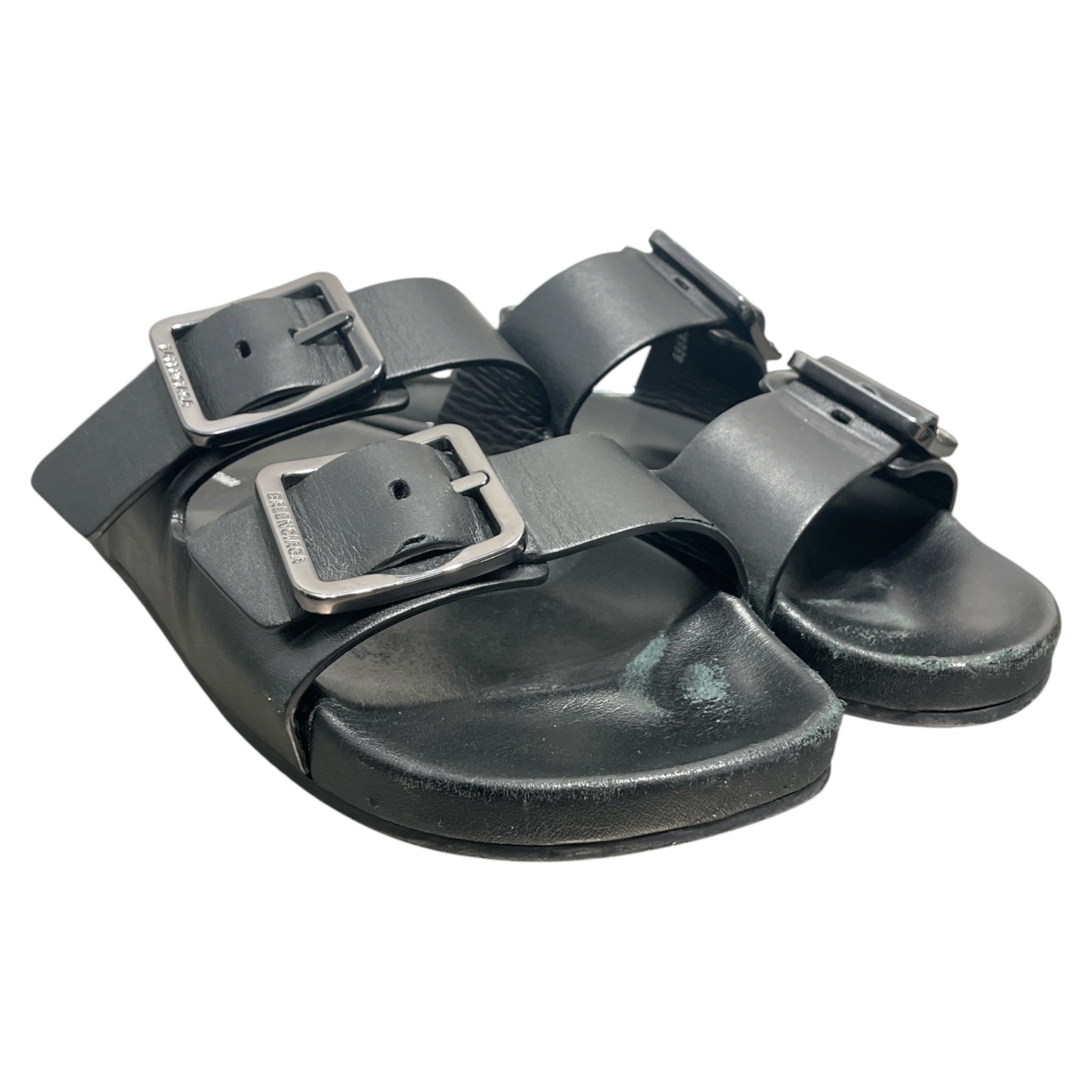 BALENCIAGA/Sandals/EU 41/Leather/BLK/mallorca view 1