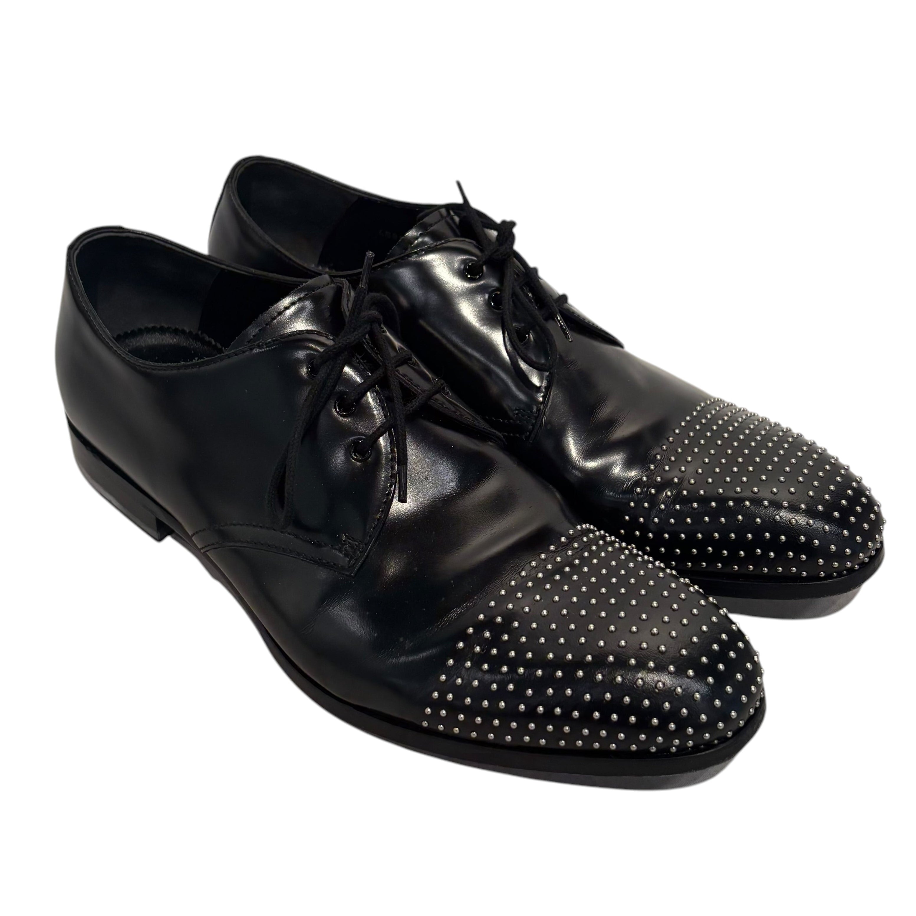 Alexander McQueen/Dress Shoes/EU 45/Leather/BLK/studded oxfords view 1