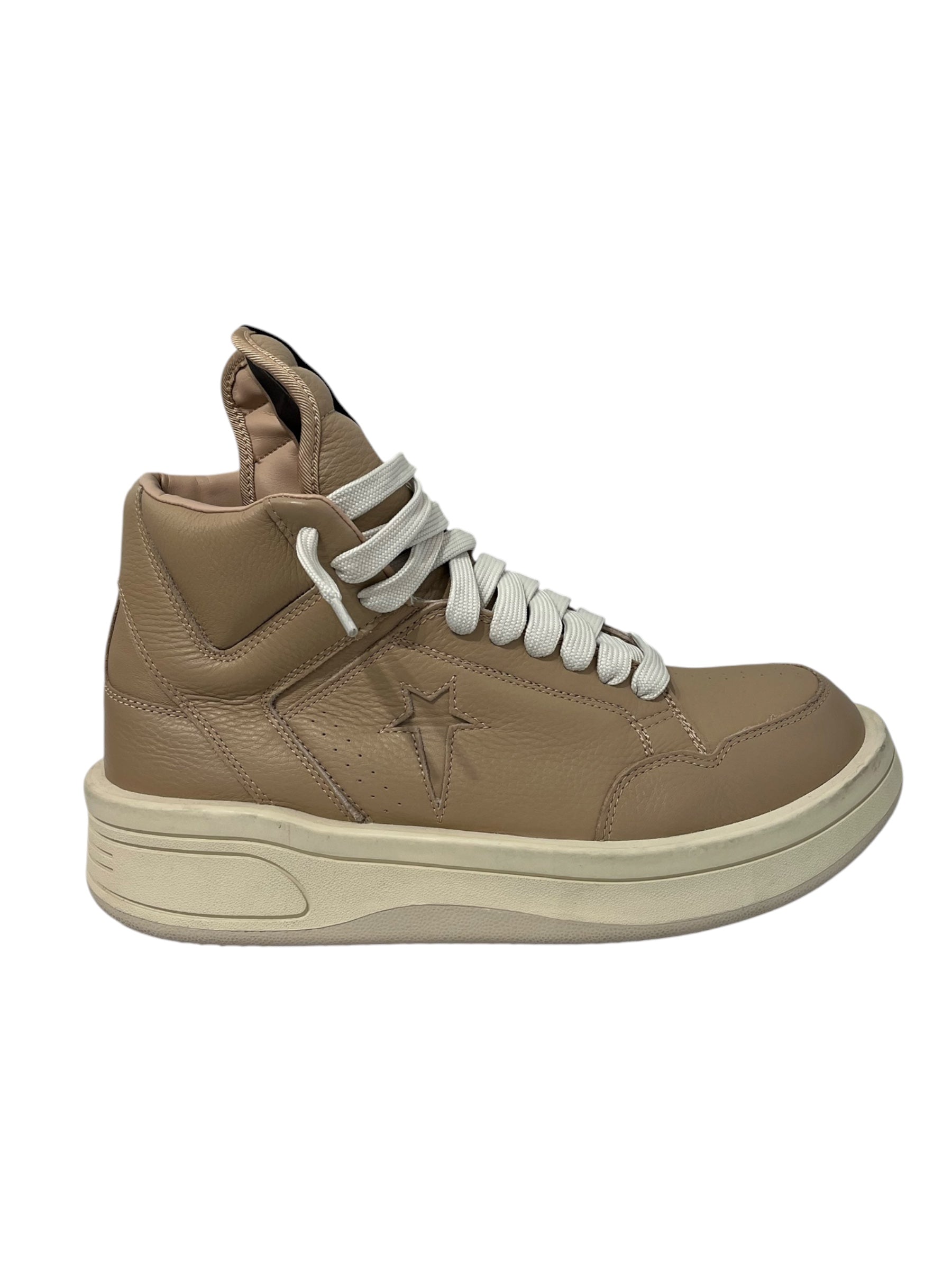 RICK OWENS DRKSHDW/CONVERSE/Hi-Sneakers/US 10.5/Leather/BEG/RICK TURBOWPN view 4