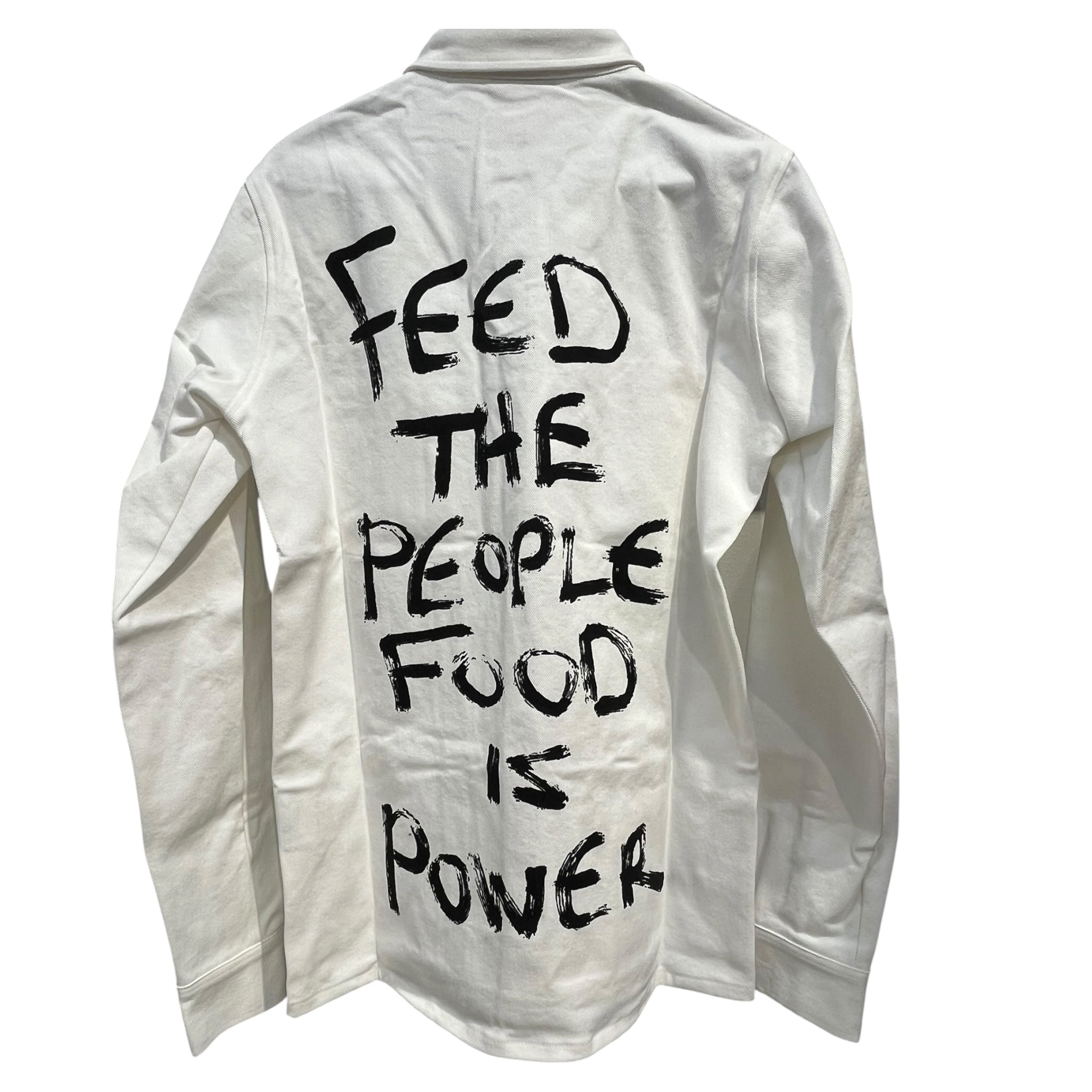 Sky High Farm Workwear/Jacket/S/Cotton/WHT/Graphic/FEED THE PEOPLE FOOD IS POWER view 2