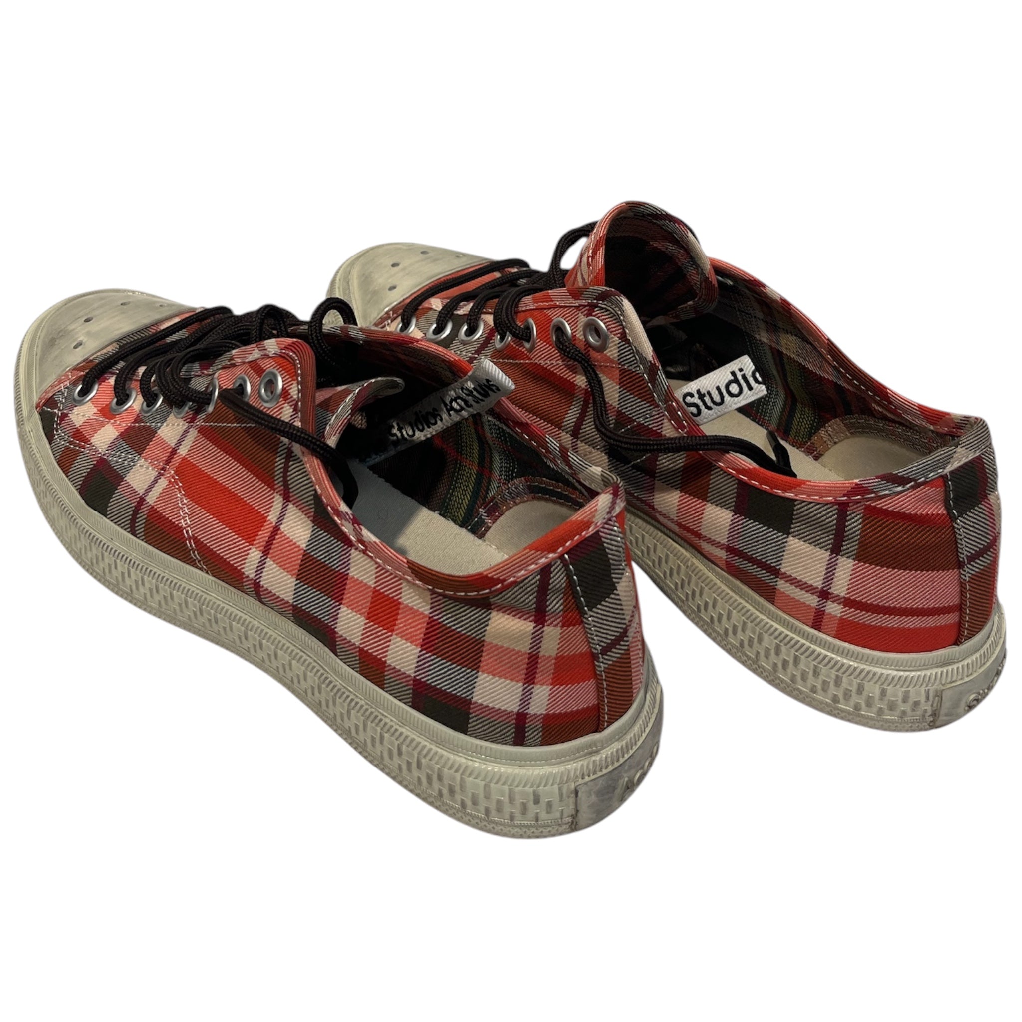 Acne Studios/Low-Sneakers/US 8/Plaid/Cotton/RED/ view 2