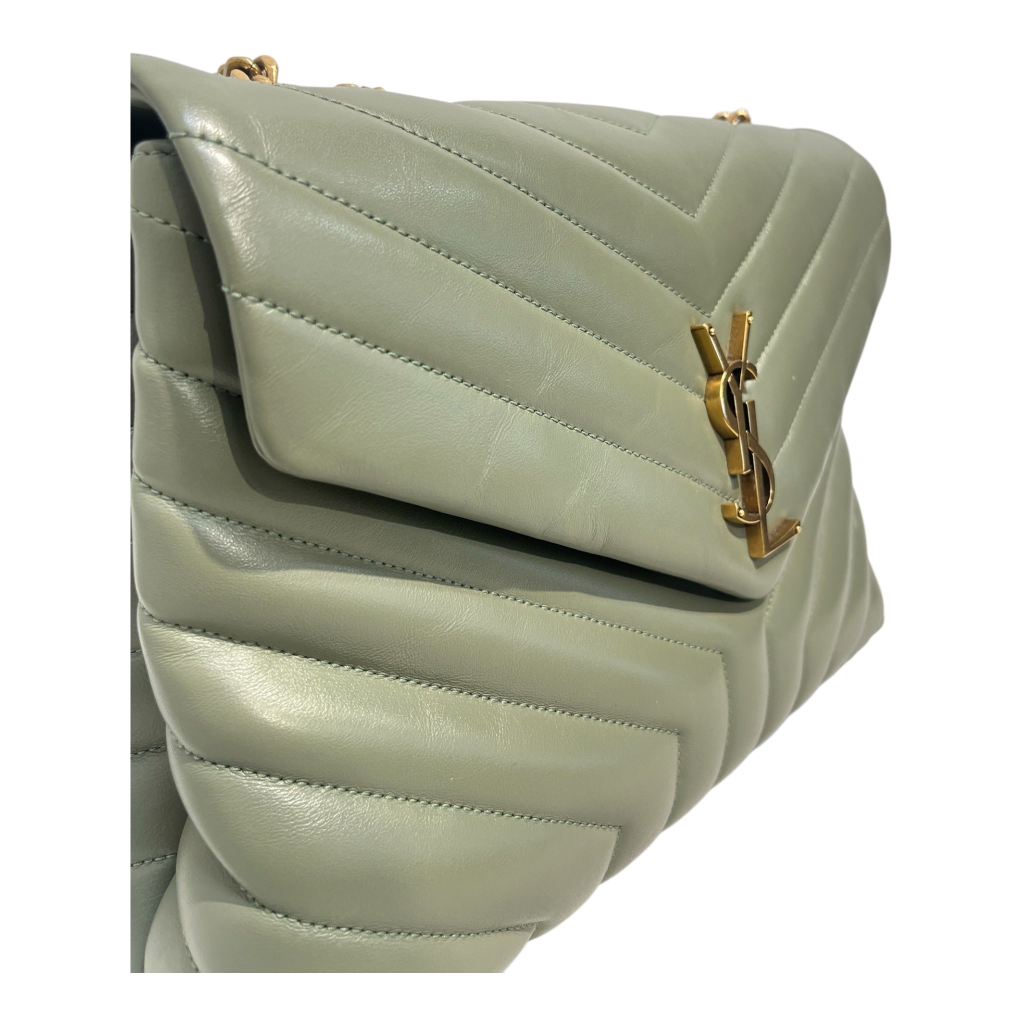 SAINT LAURENT/Cross Body Bag/Leather/GRN/LOU LOU-LARGE view 6