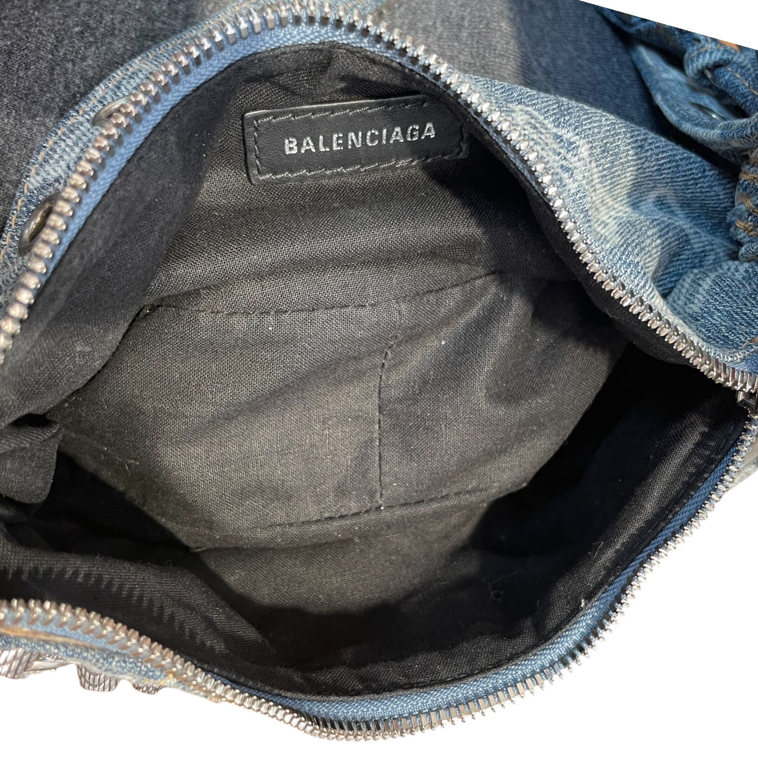 BALENCIAGA/Clutch Bag/Denim/BLU/city bag/heart mirror/wallet view 5