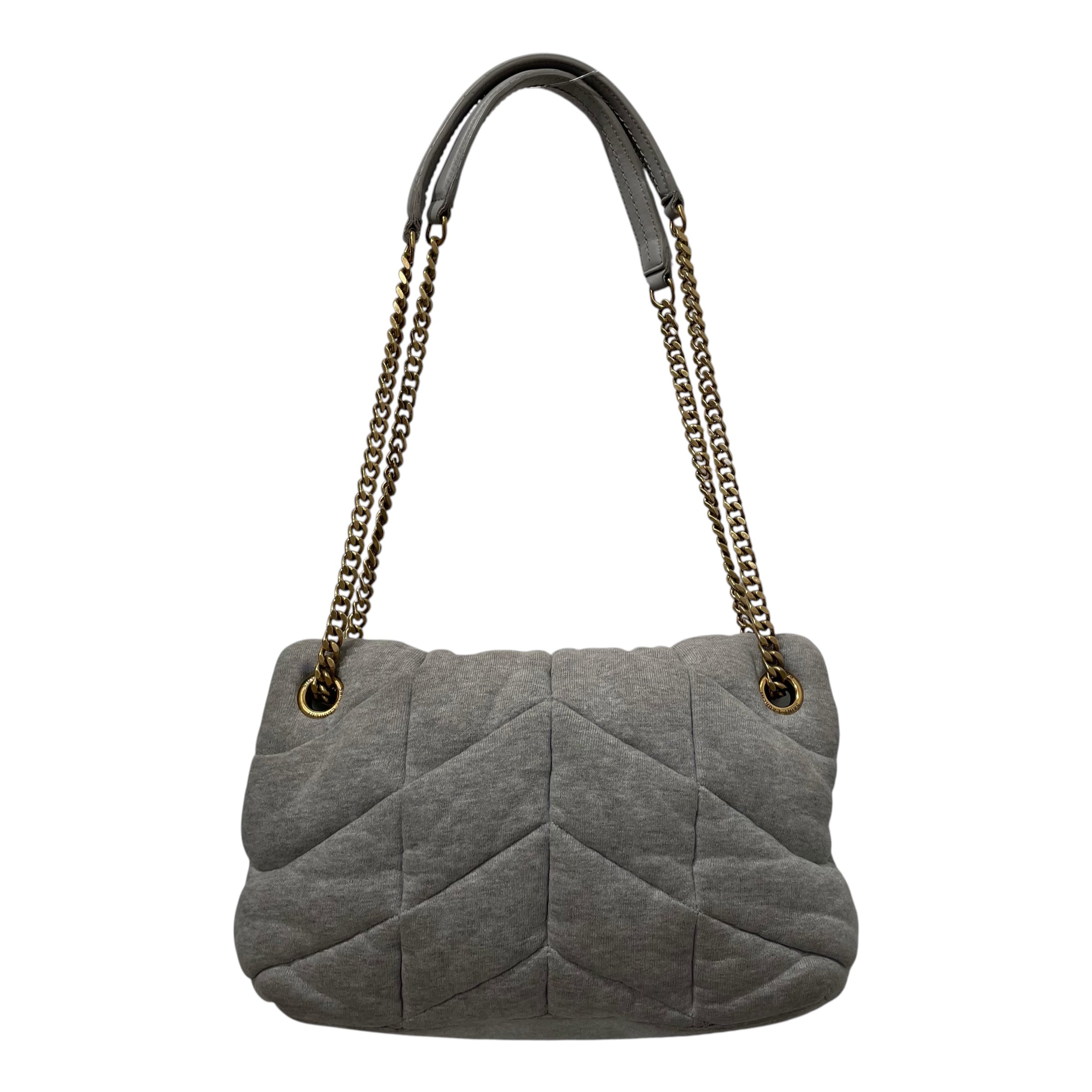YVES SAINT LAURENT/Cross Body Bag/Cotton/GRY/LOULOU PUFFER view 2
