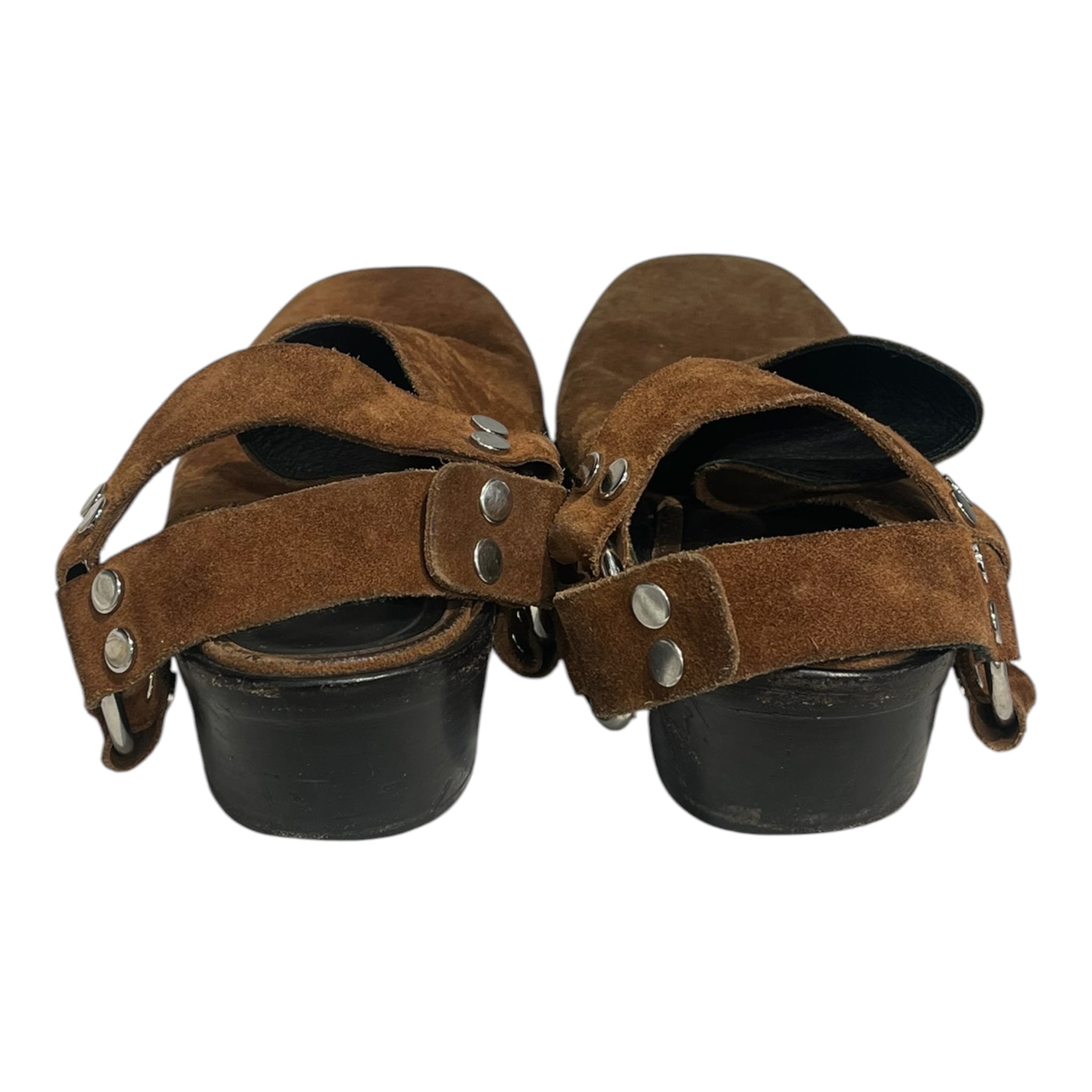BALENCIAGA/Shoes/EU 43/inSuede/CML/CAMEL SUEDE SQUARED TOE MULE view 5
