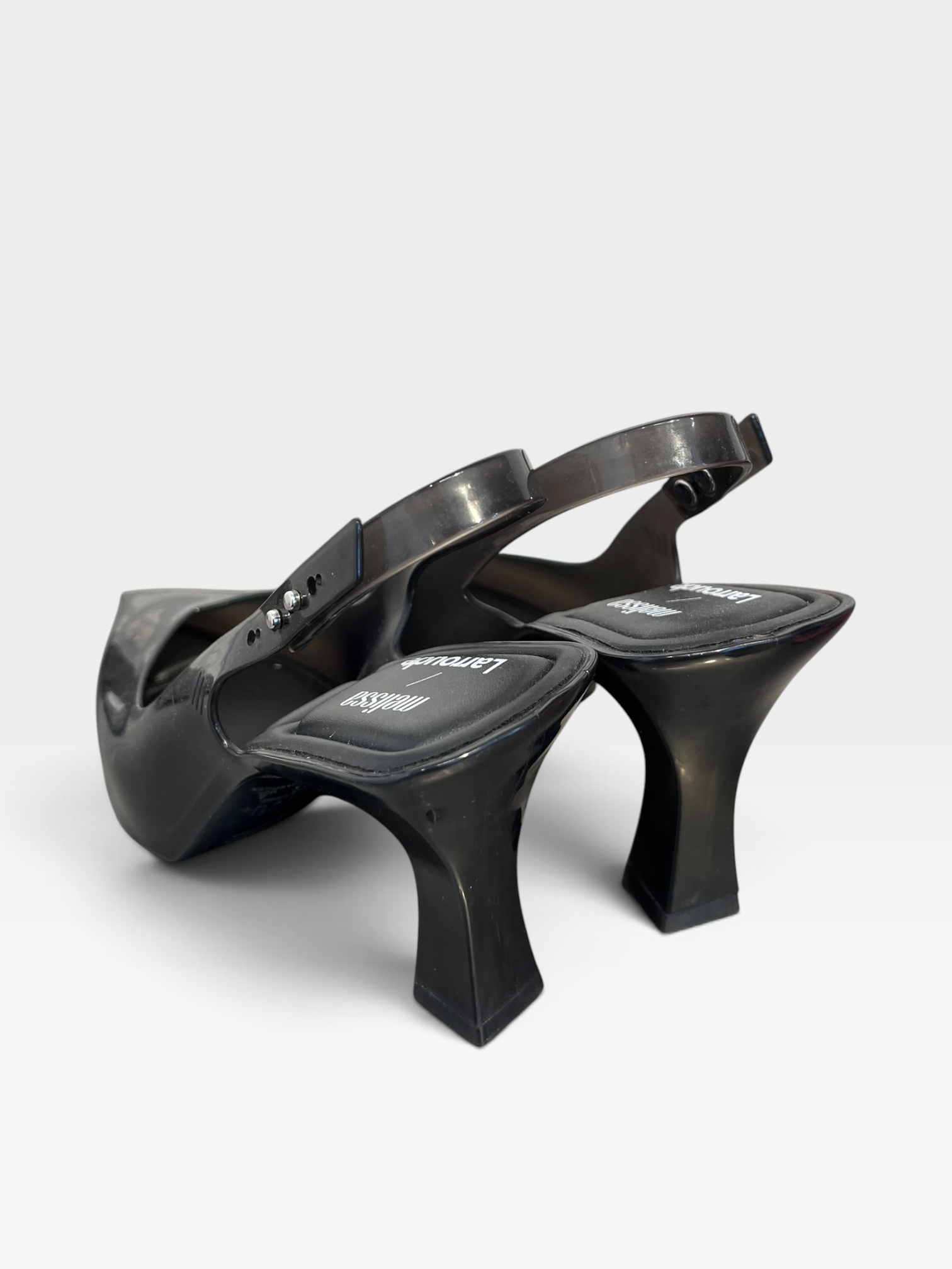melissa/Heels/US 6/BLK/x LarroudRubber slingback pump view 2