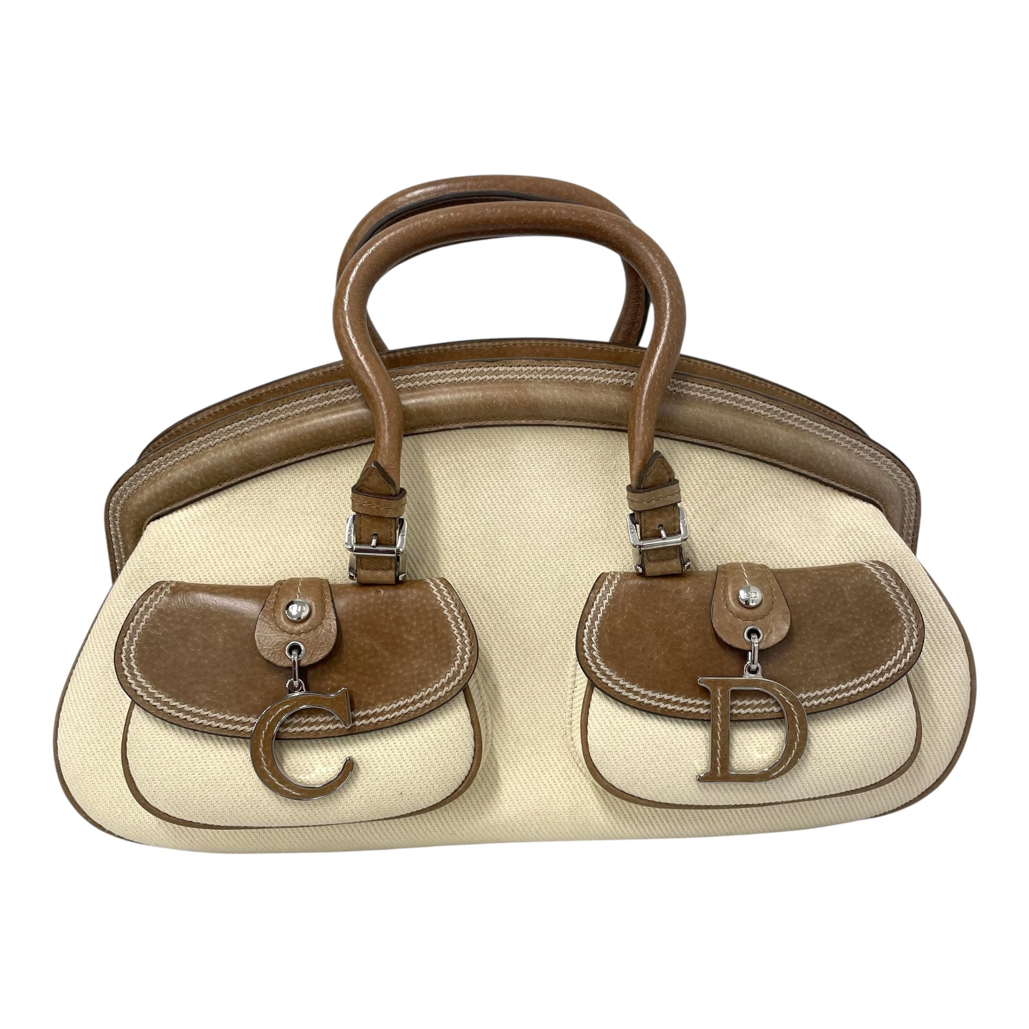 Christian Dior/Hand Bag/Linen/CRM/DETECTIVE HANDBAG 05-MA-1015 view 1
