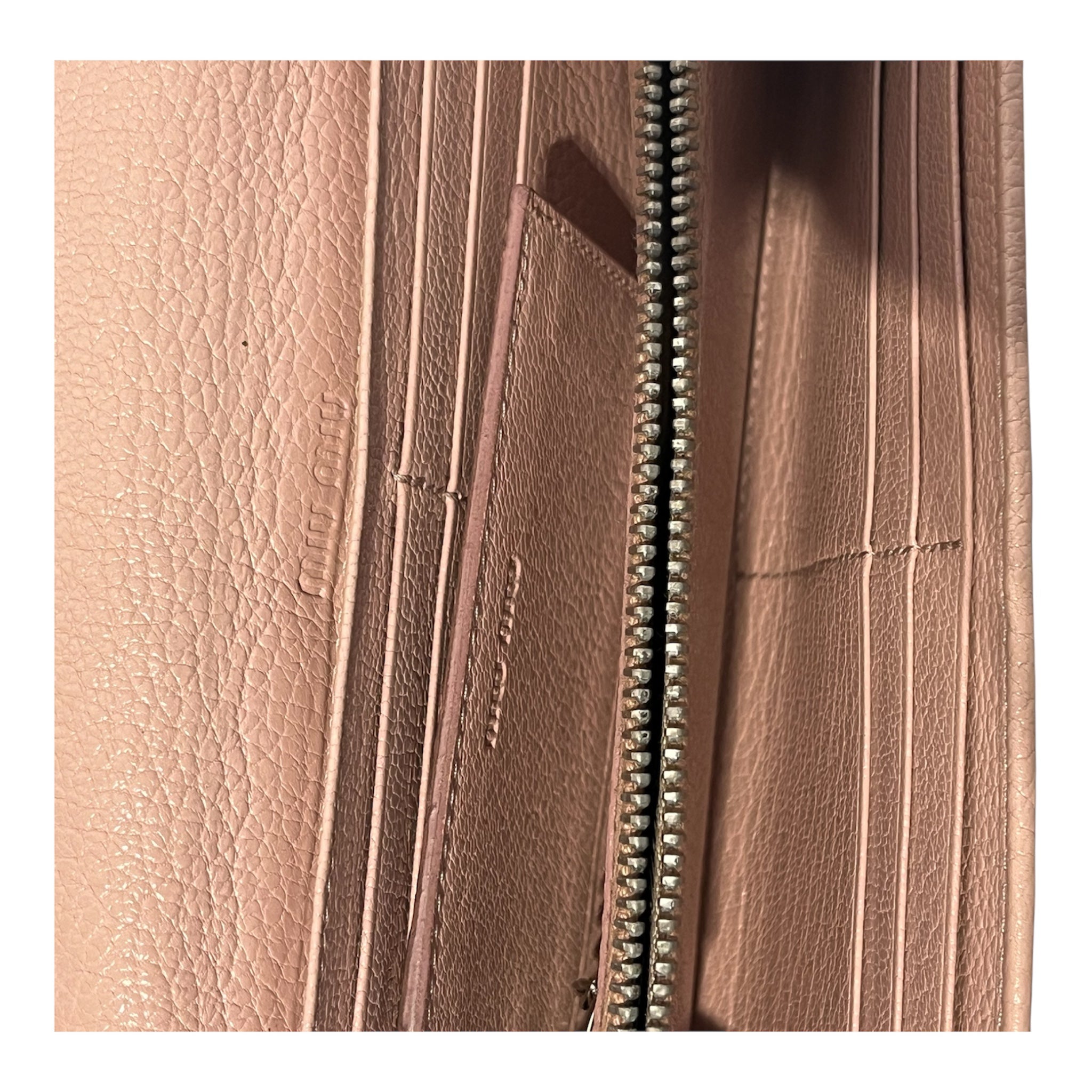 MIU MIU/Long Wallet/Faux Leather/MLT/RIBBONS LONG WALLET PNK/BRW view 7