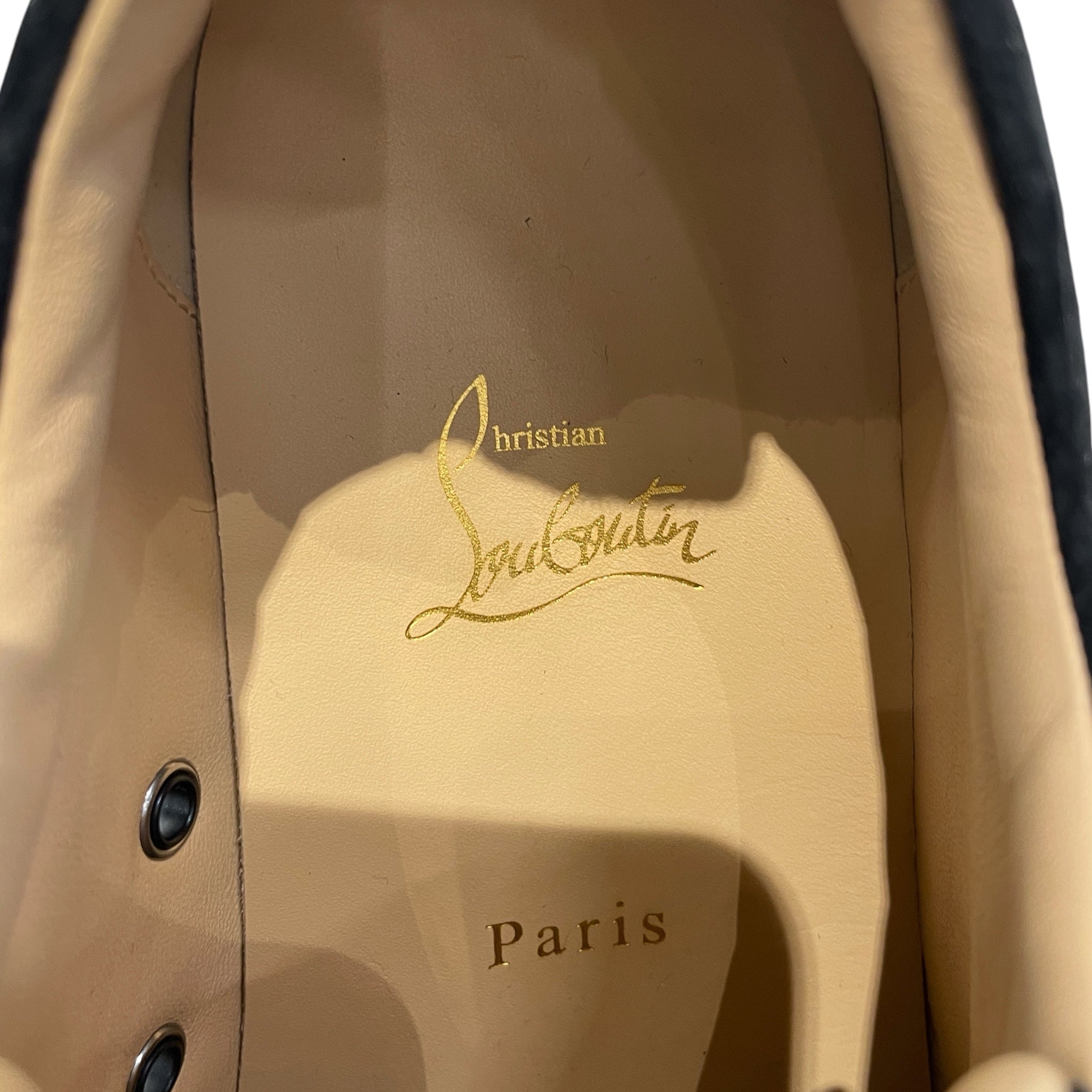 Christian Louboutin/Low-Sneakers/EU 41/Suede/BLK/LOUIS JUNIOR SPIKES view 3