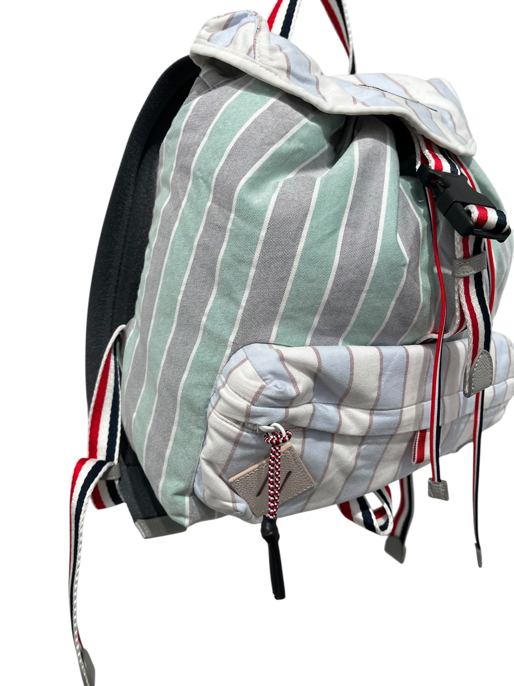 THOM BROWNE. NEW YORK/Backpack/Stripe/Cotton/GRN/SAMPLE BAG view 4