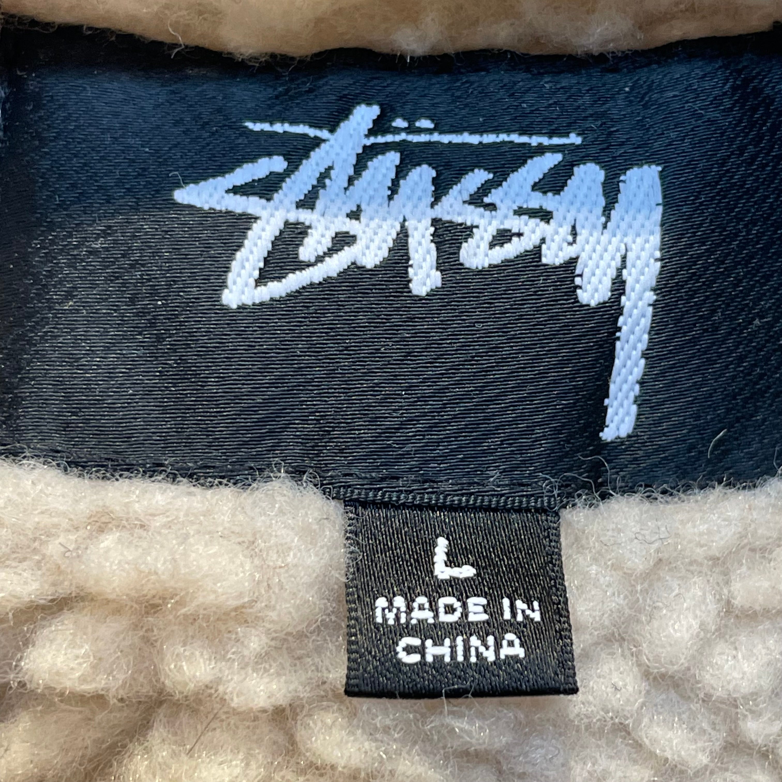 STUSSY/Jacket/L/Polyester/BRW/Stripe/hood w fuzzy liner view 3