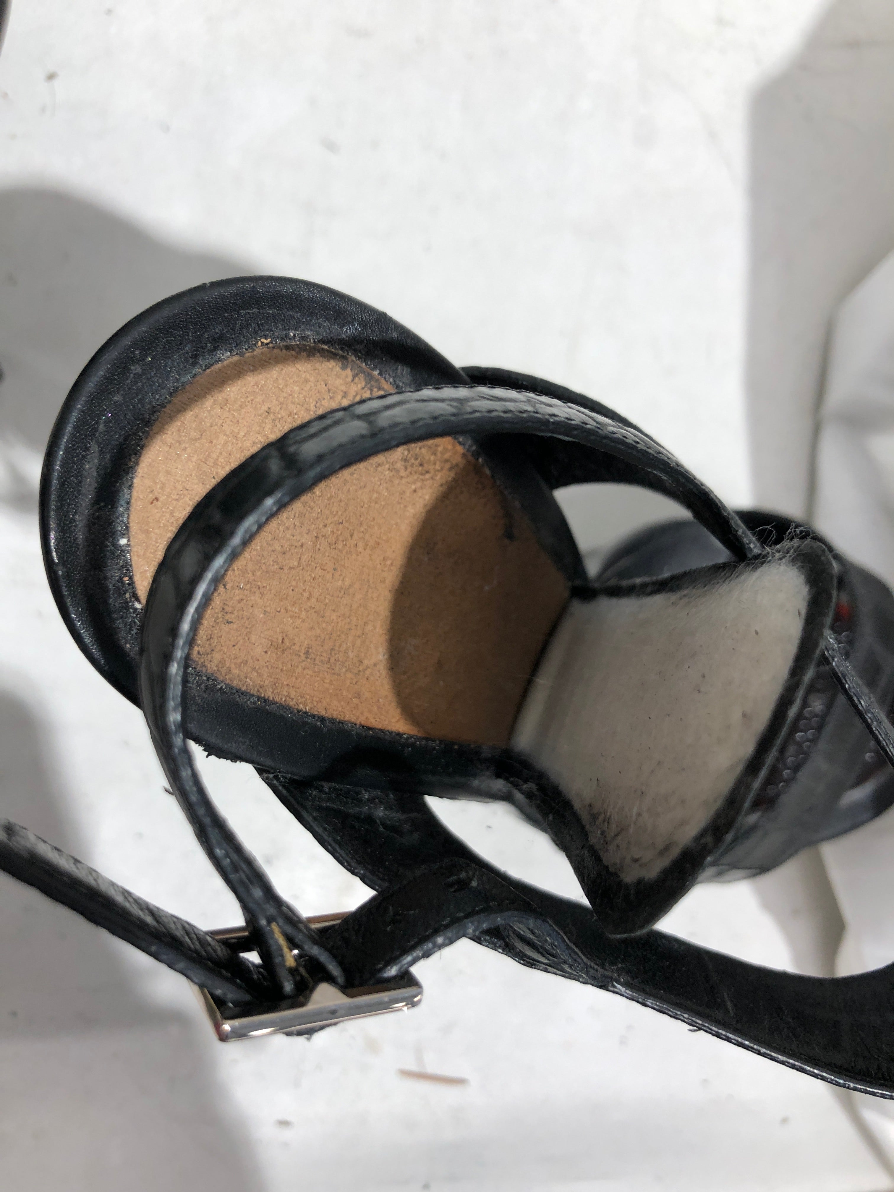 SAINT LAURENT/Heels/EU 36.5/Cotton/BLK/ view 5