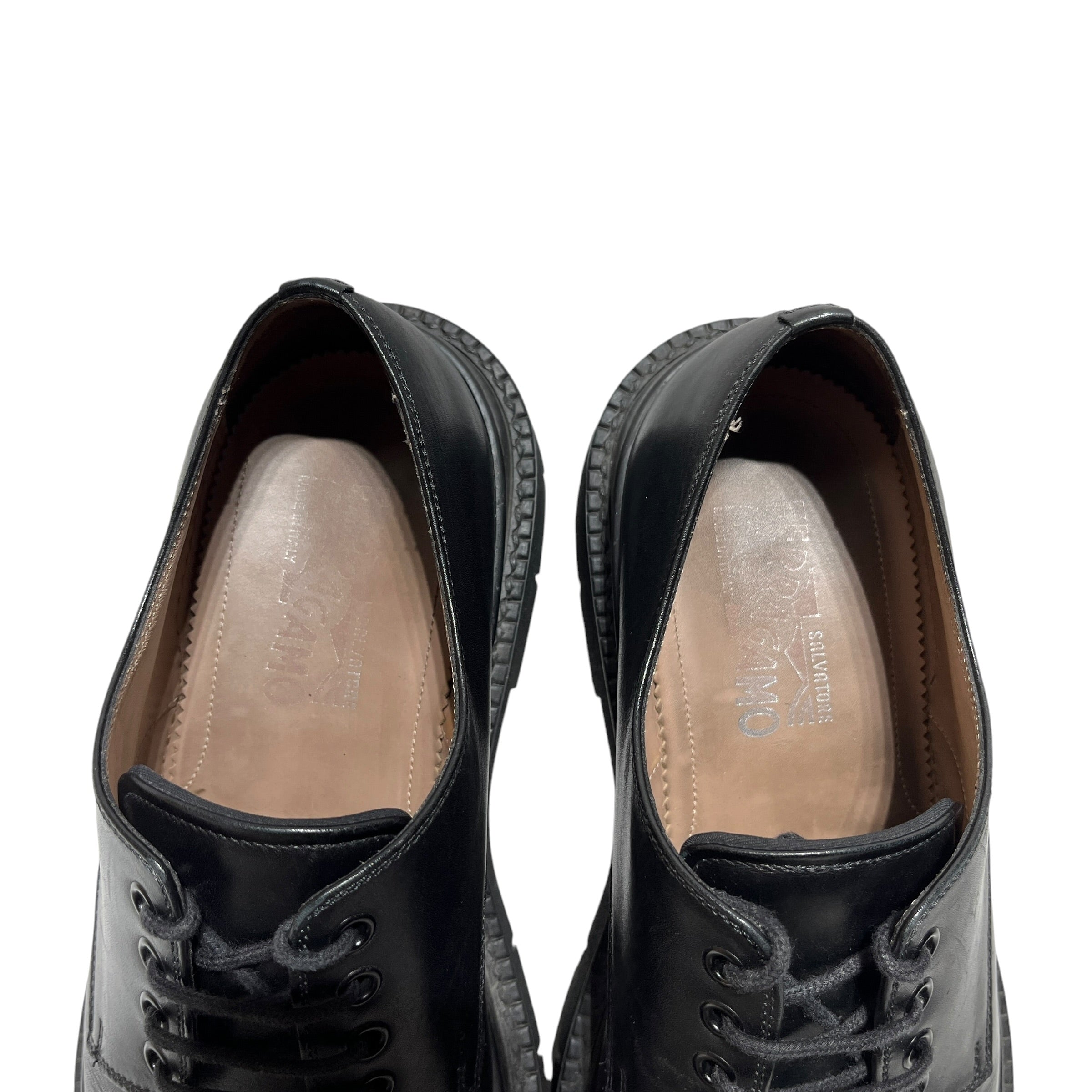 Salvatore Ferragamo/Dress Shoes/US 9.5/Leather/BLK/rubber sole view 3