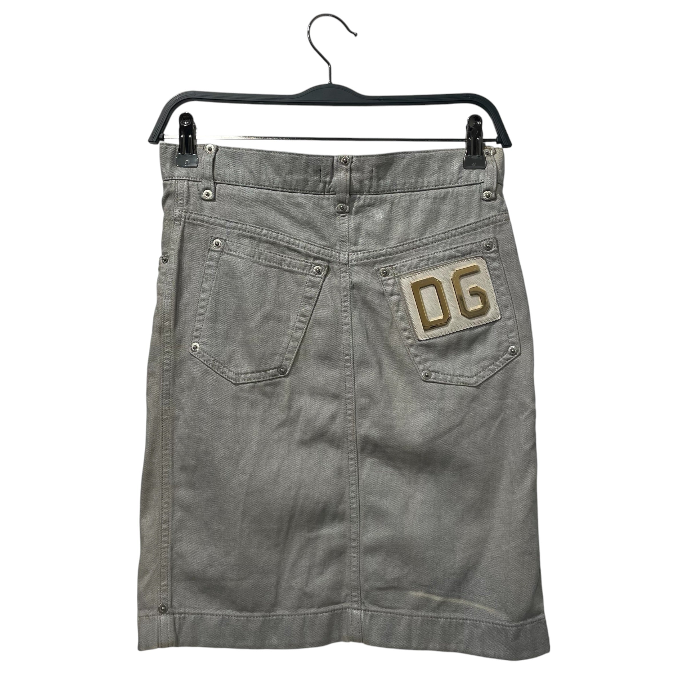 DOLCE&GABBANA/Long Skirt/38/Cotton/SLV/GOLD DG view 2
