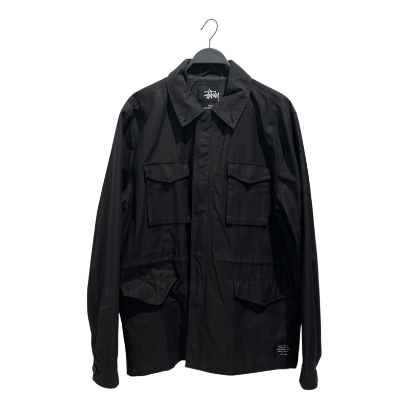 STUSSY/Trench Coat/L/Cotton/BLK/