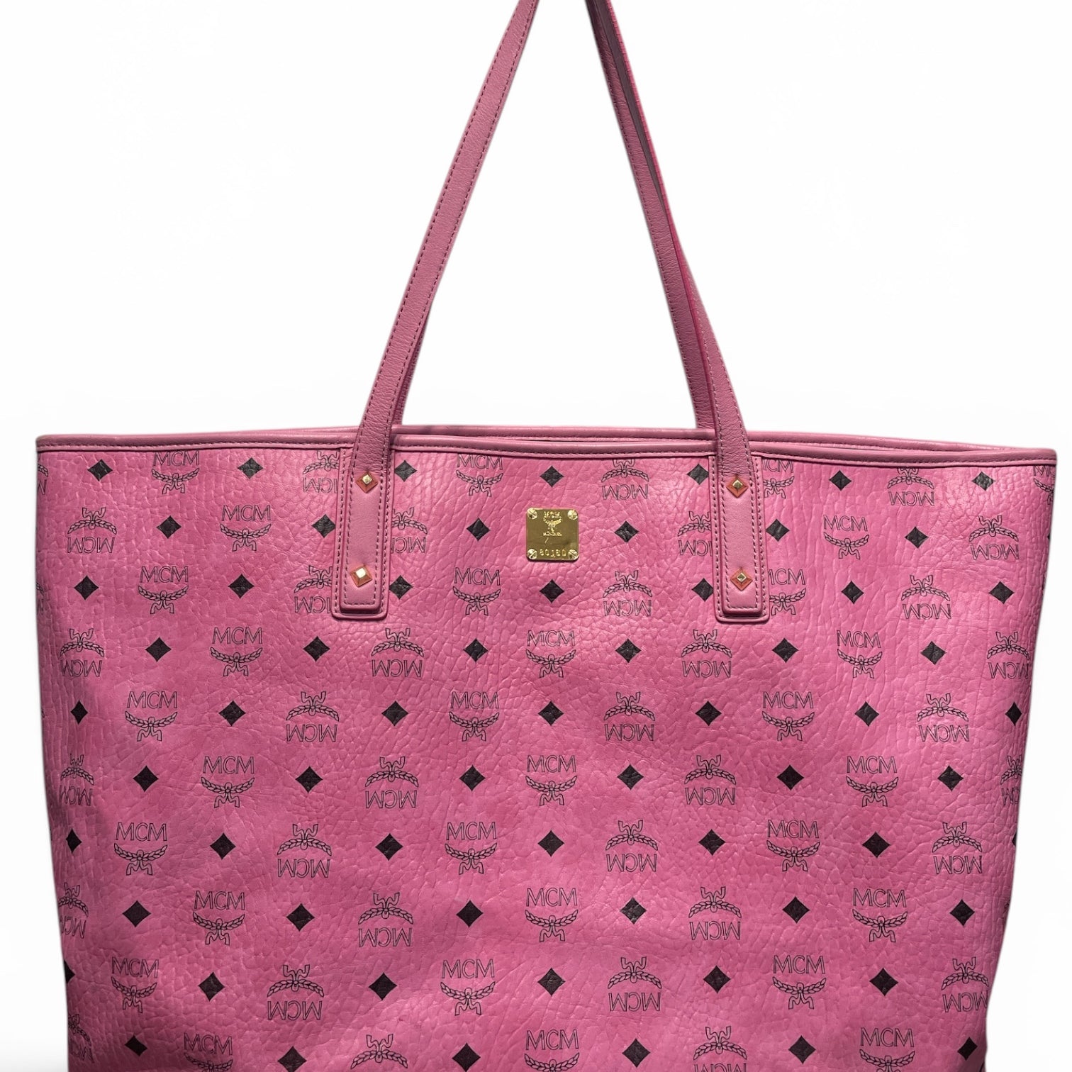 MCM/Tote Bag/Leather/PNK/TOTE W/ POUCH