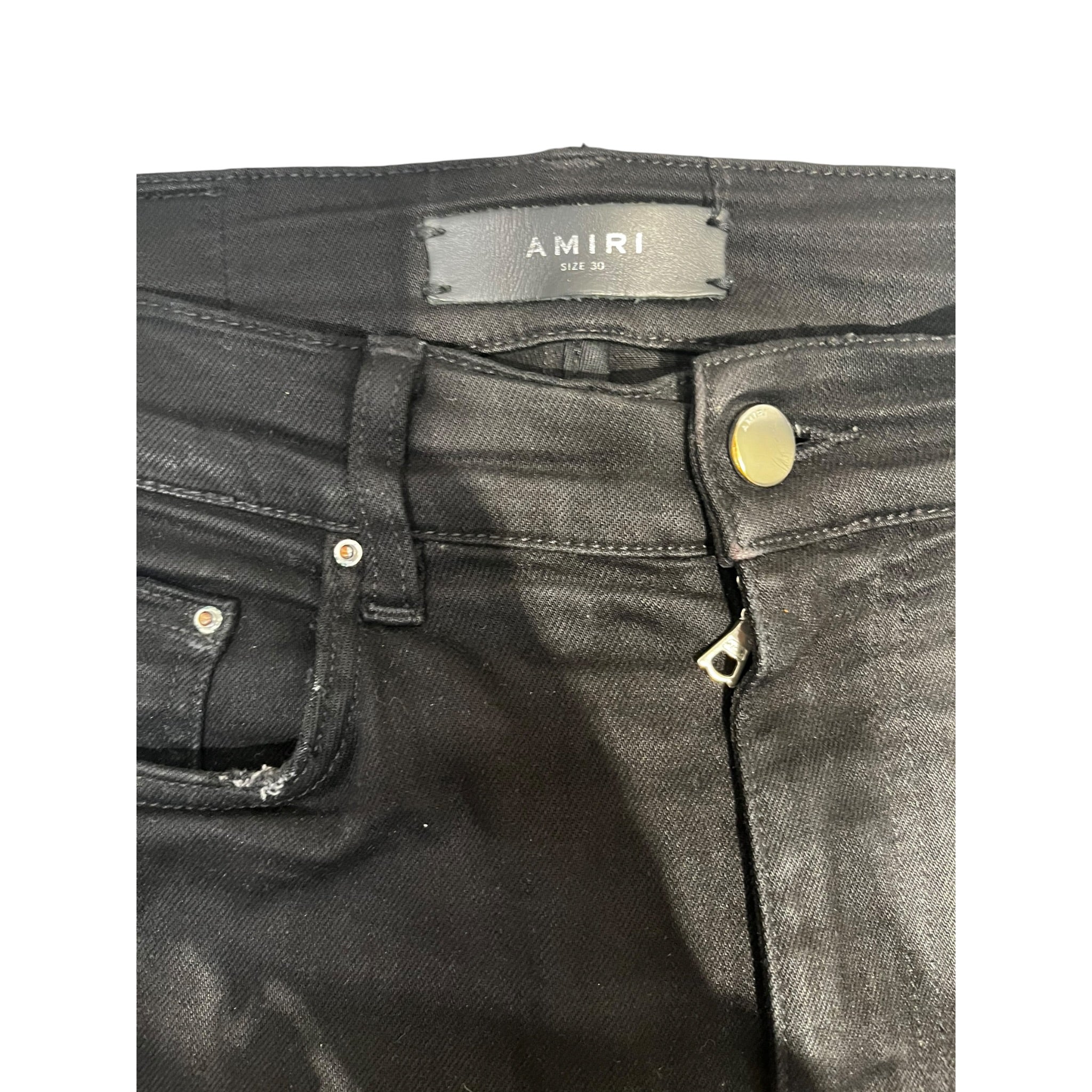 AMIRI/Skinny Pants/30/Denim/BLK/Stripe/White Stripe view 4