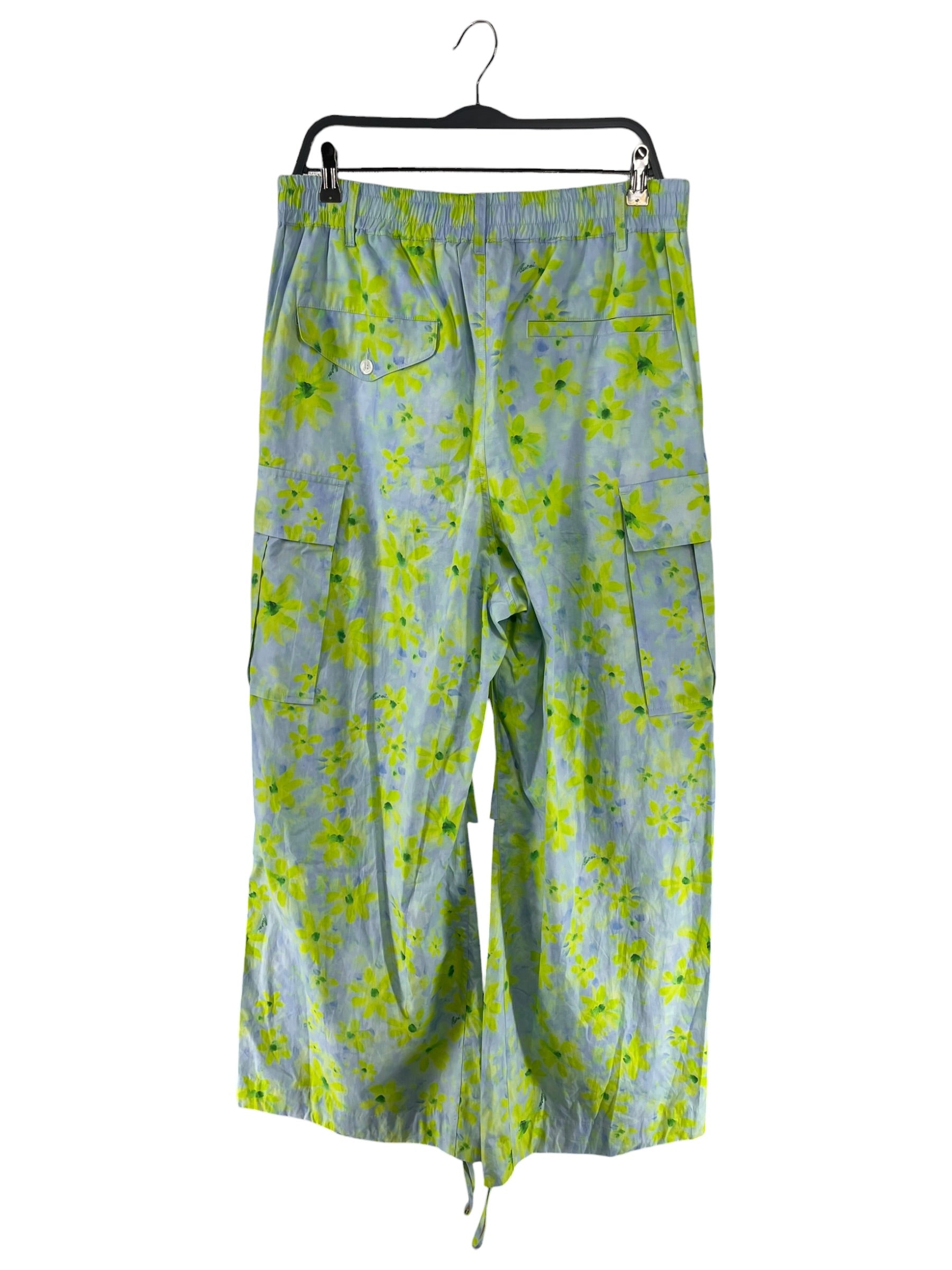 MARNI/Cargo Pants/28/Cotton/GRN/Floral Pattern/GREEN BLUE FLORAL CARGO PANT view 2