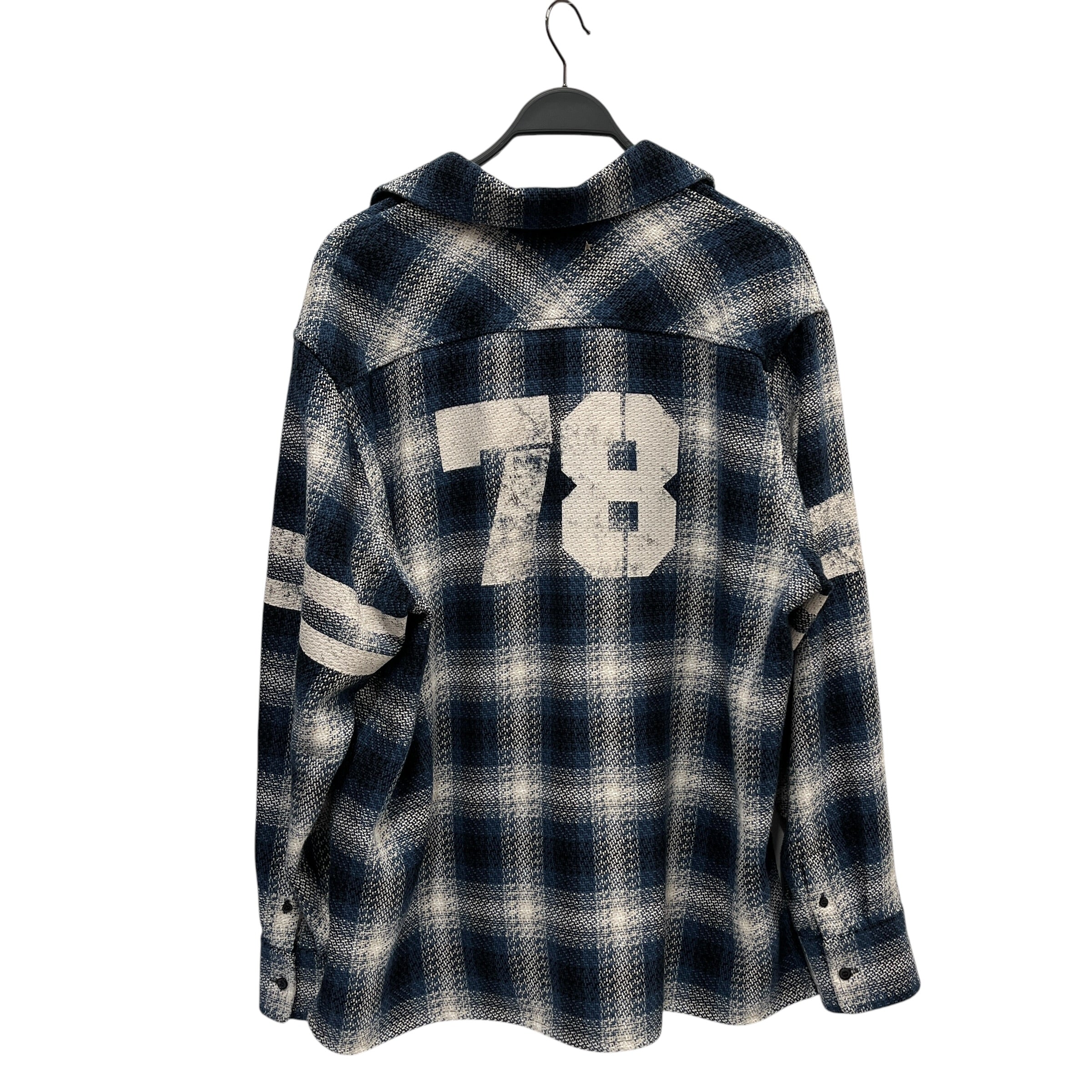 GOLDEN GOOSE/Flannel Shirt/M/Cotton/BLU/Plaid/78 Graphic on back view 2