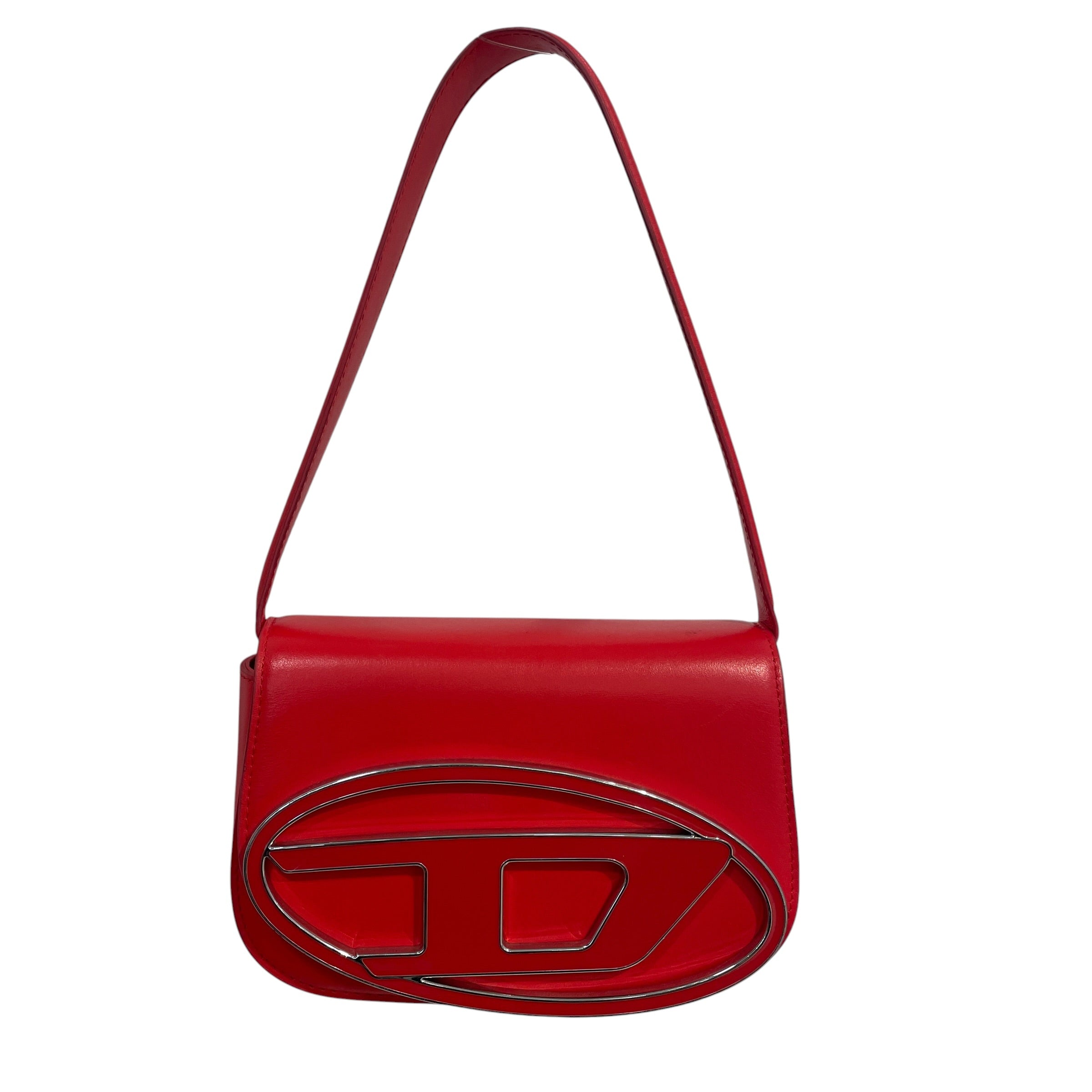 DIESEL/Bag/Leather/RED/D LOGO SHOULDER BAG view 1