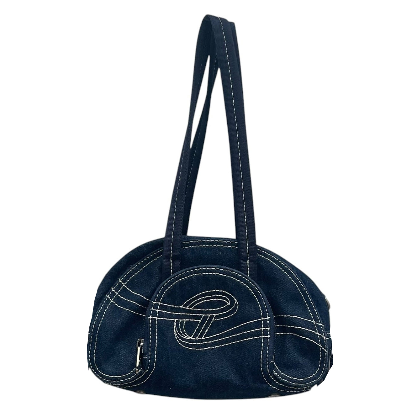 Telfar/Clutch Bag/Denim/IDG/brw tag/4 t studs bottom view 1
